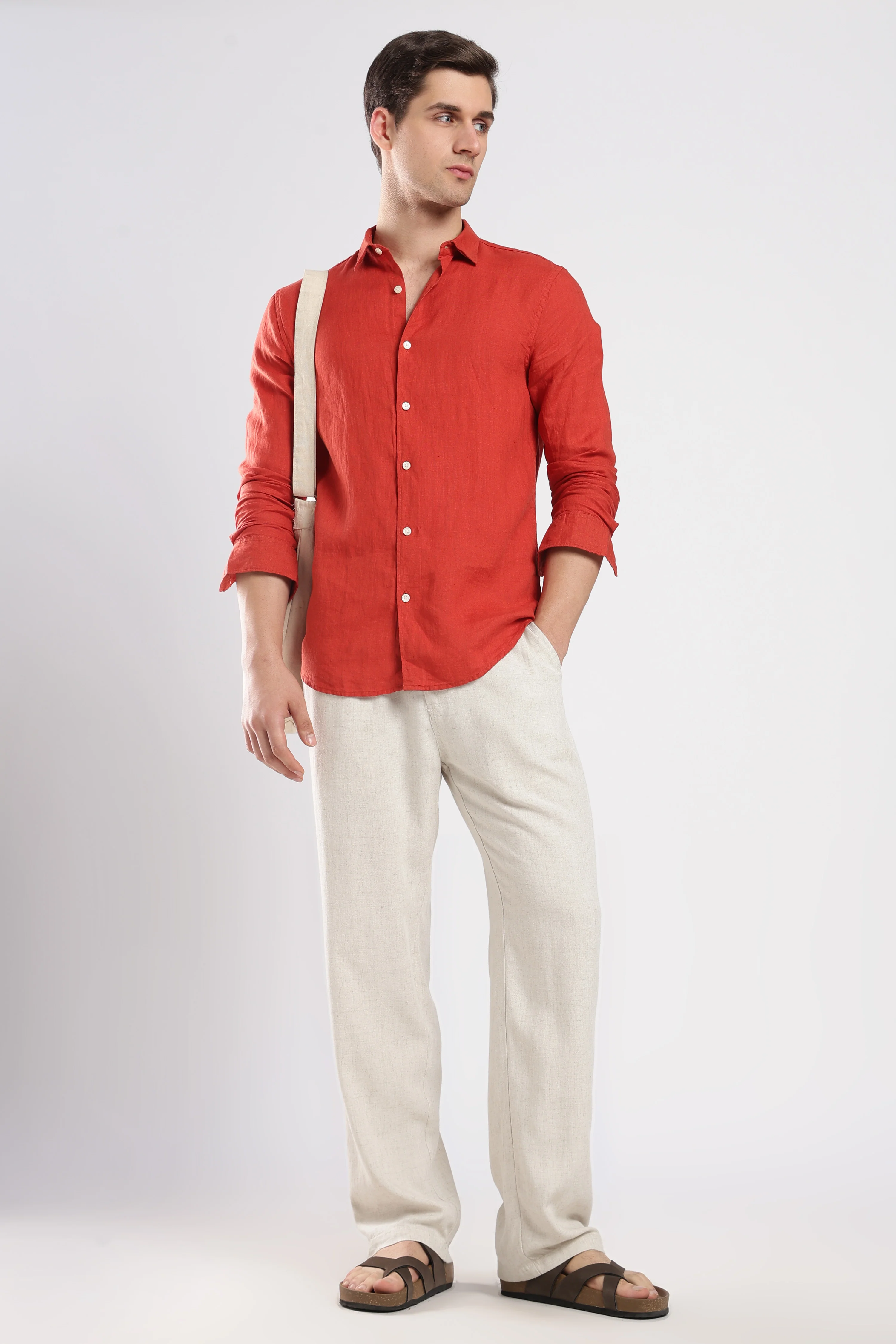 100% Linen Regular Fit Shirt - Image 7