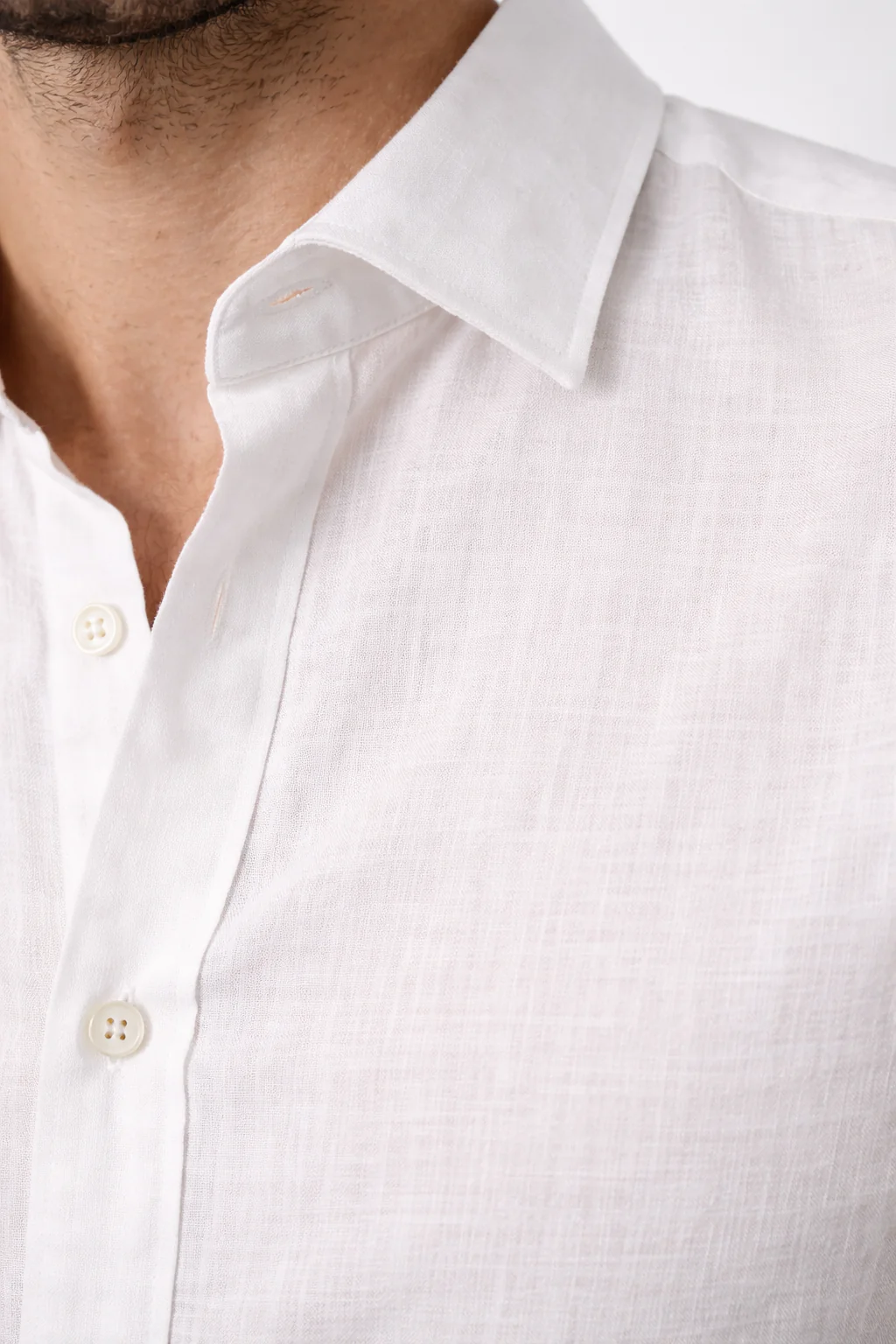100% Linen White Relaxed Fit Shirt - Image 5