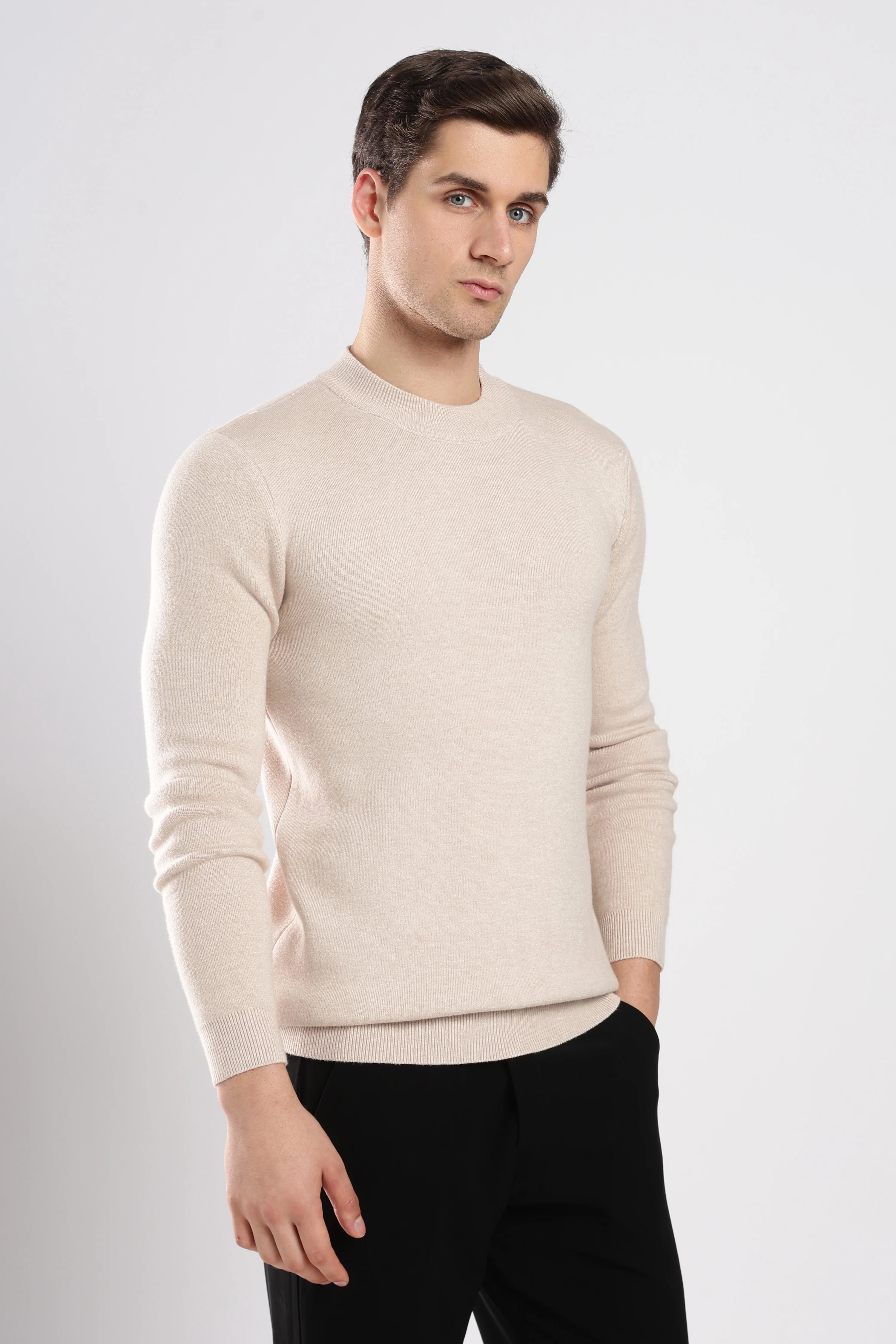 Beige FeatherSoft Comfort Sweater - Image 3