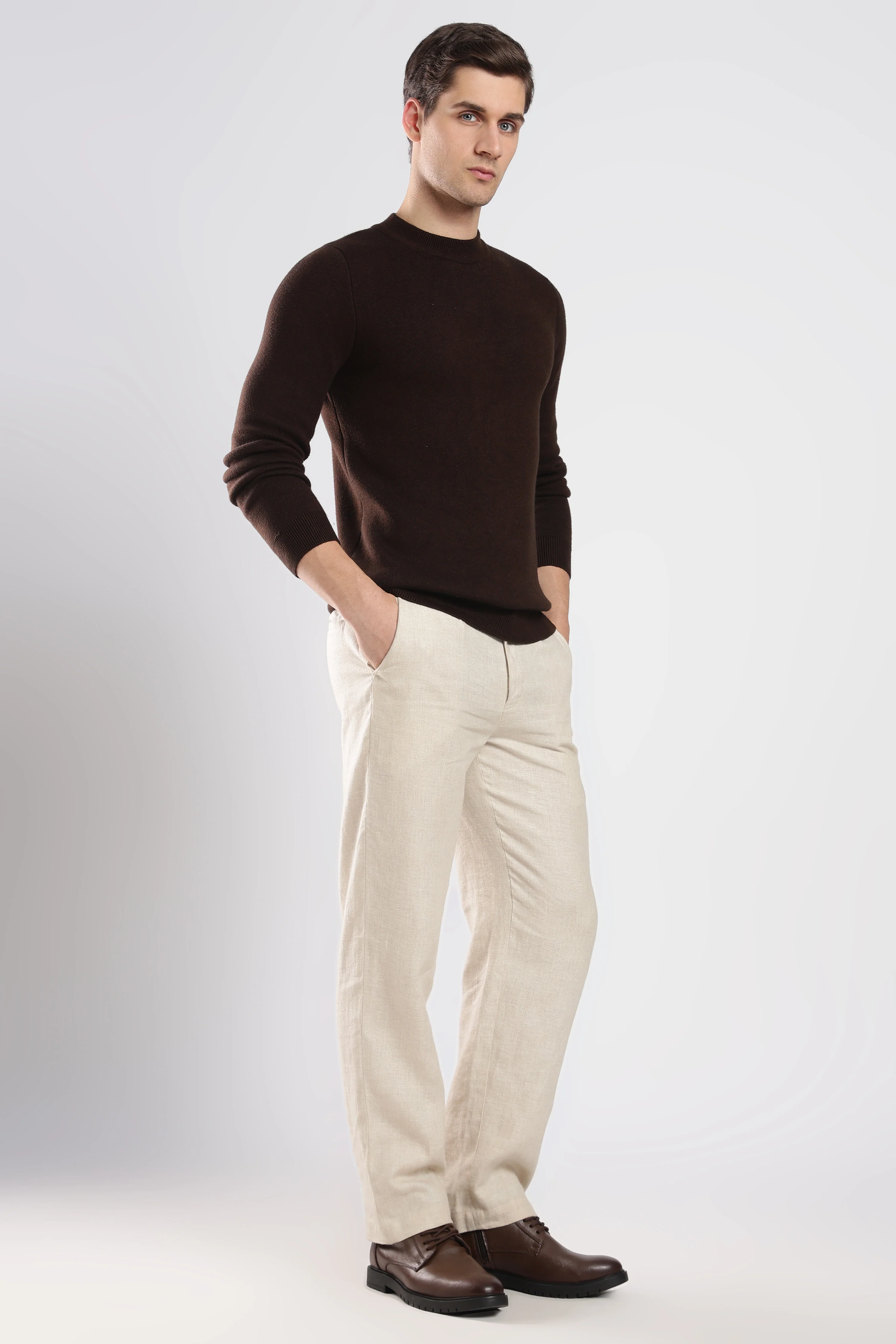 Brown FeatherSoft Comfort Sweater - Image 3