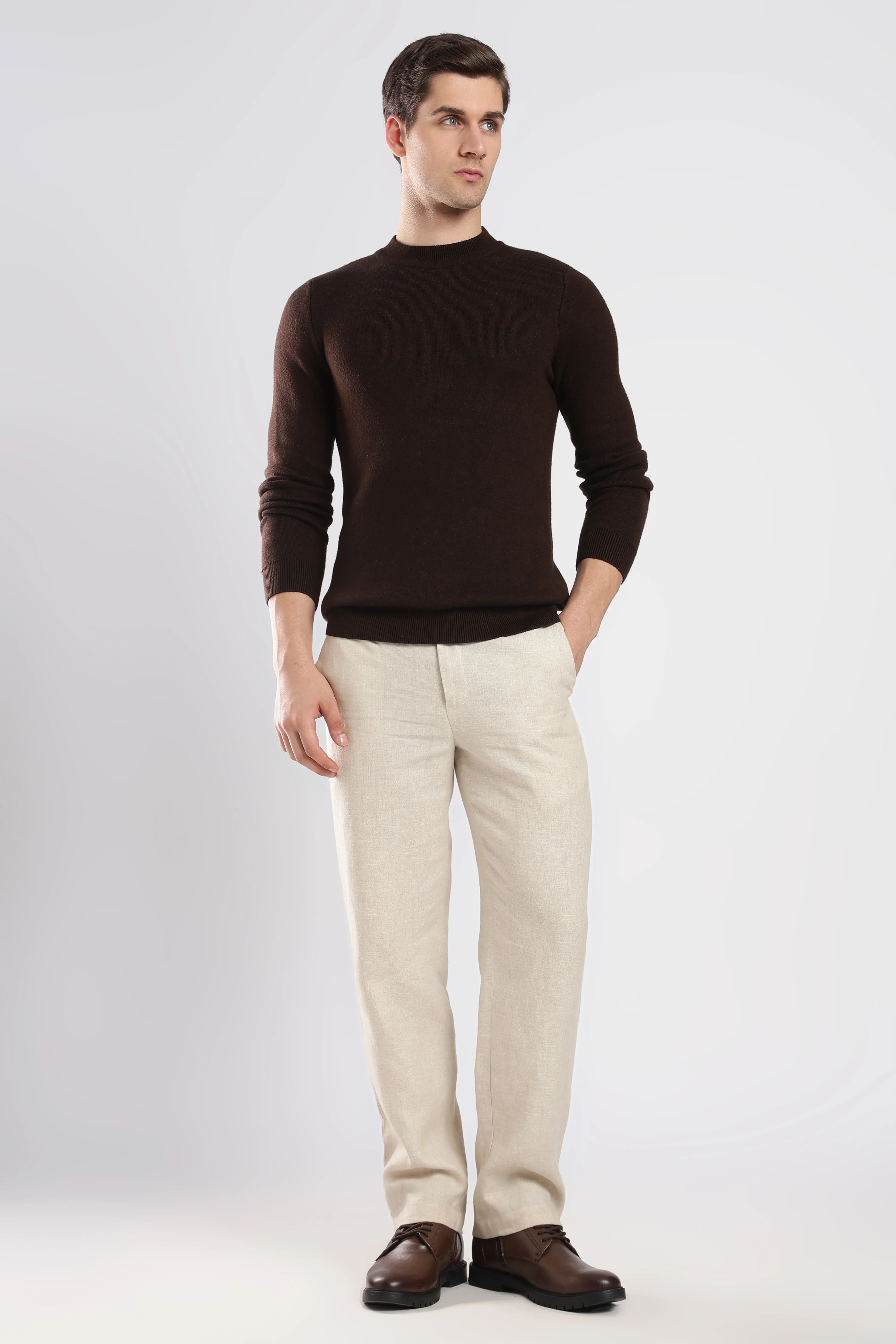 Brown FeatherSoft Comfort Sweater - Image 5