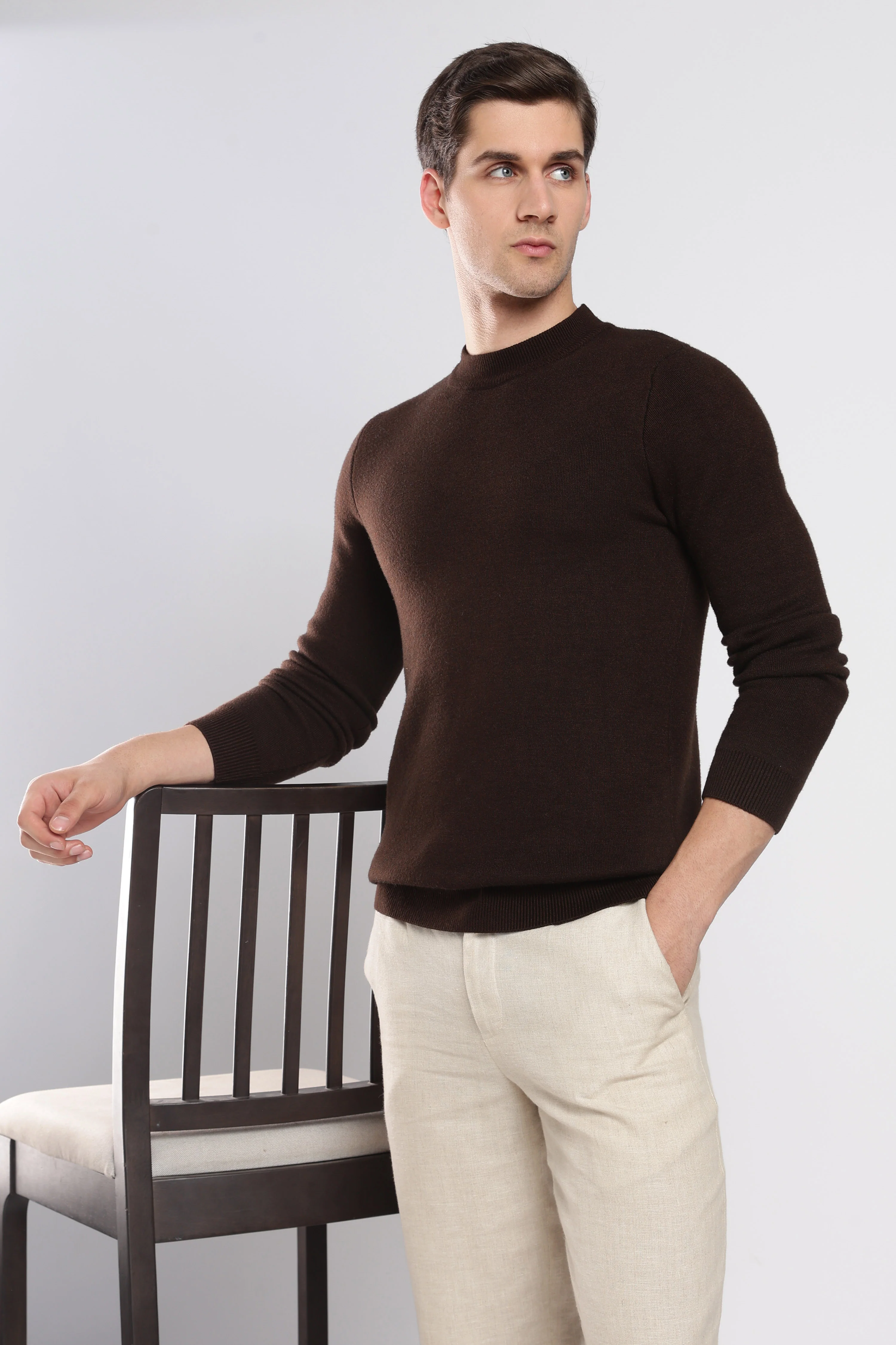 Brown FeatherSoft Comfort Sweater - Image 7