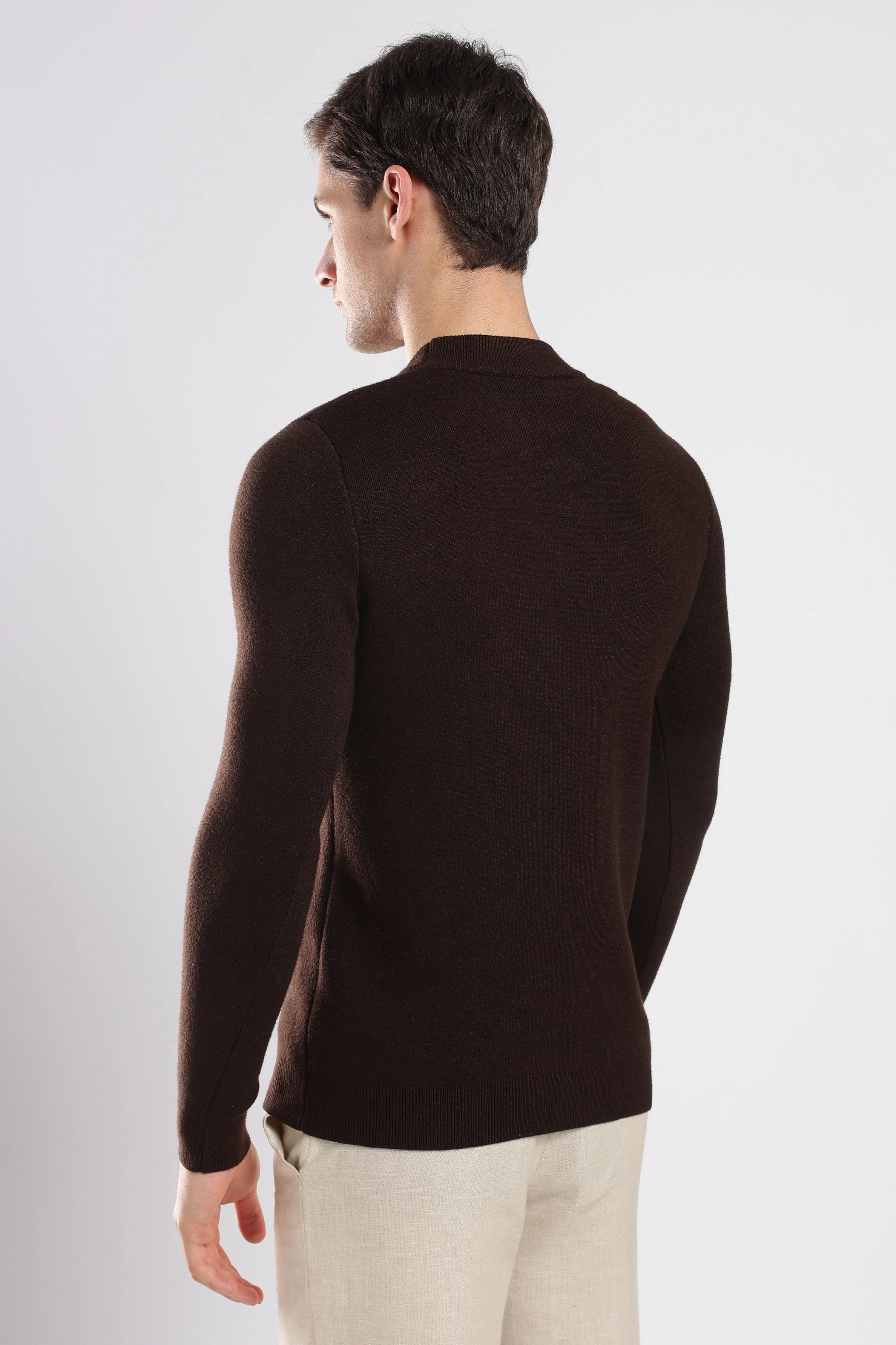 Brown FeatherSoft Comfort Sweater - Image 8