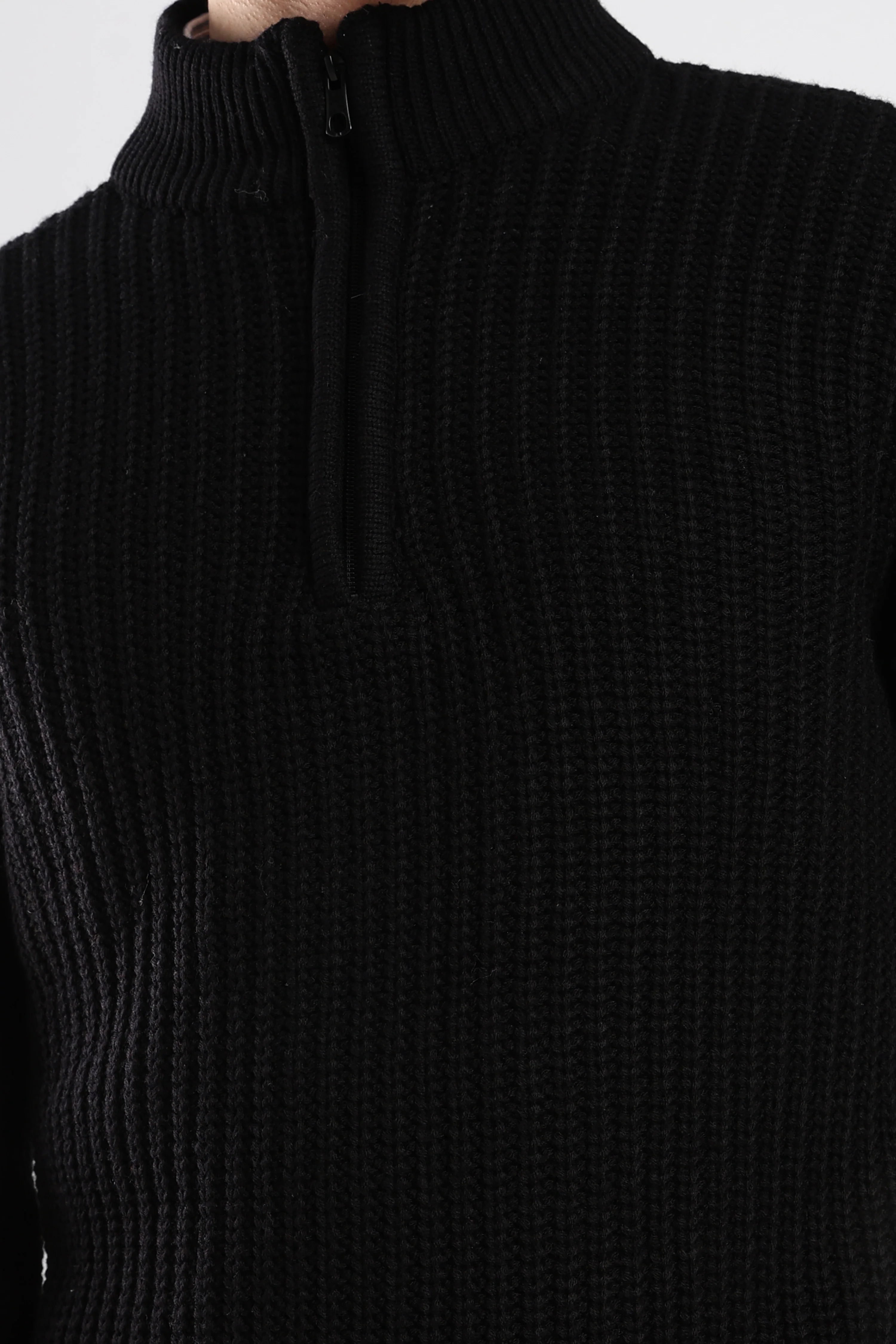Black Quarter Zip Knitwear - Image 5