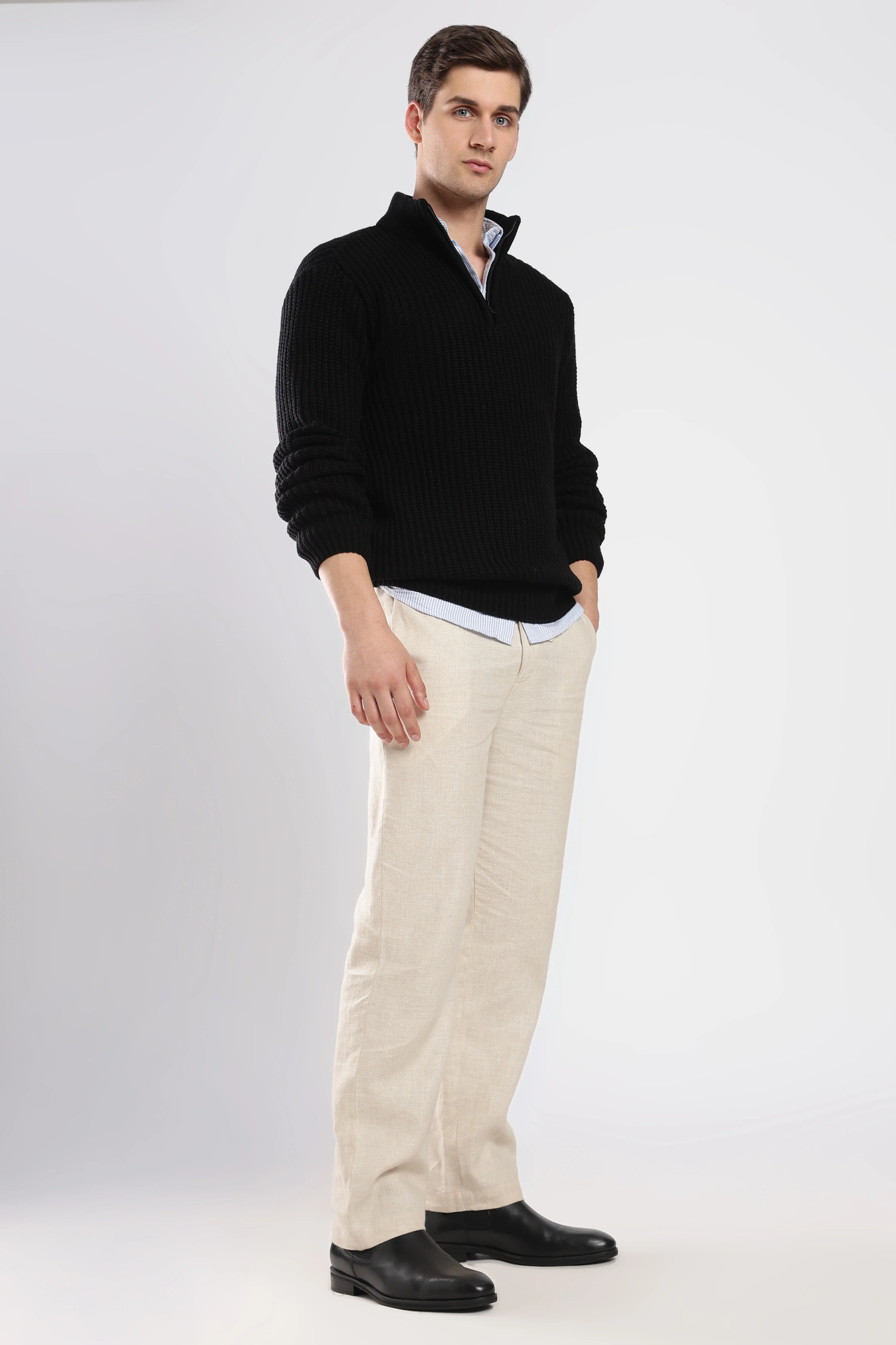 Black Quarter Zip Knitwear - Image 6