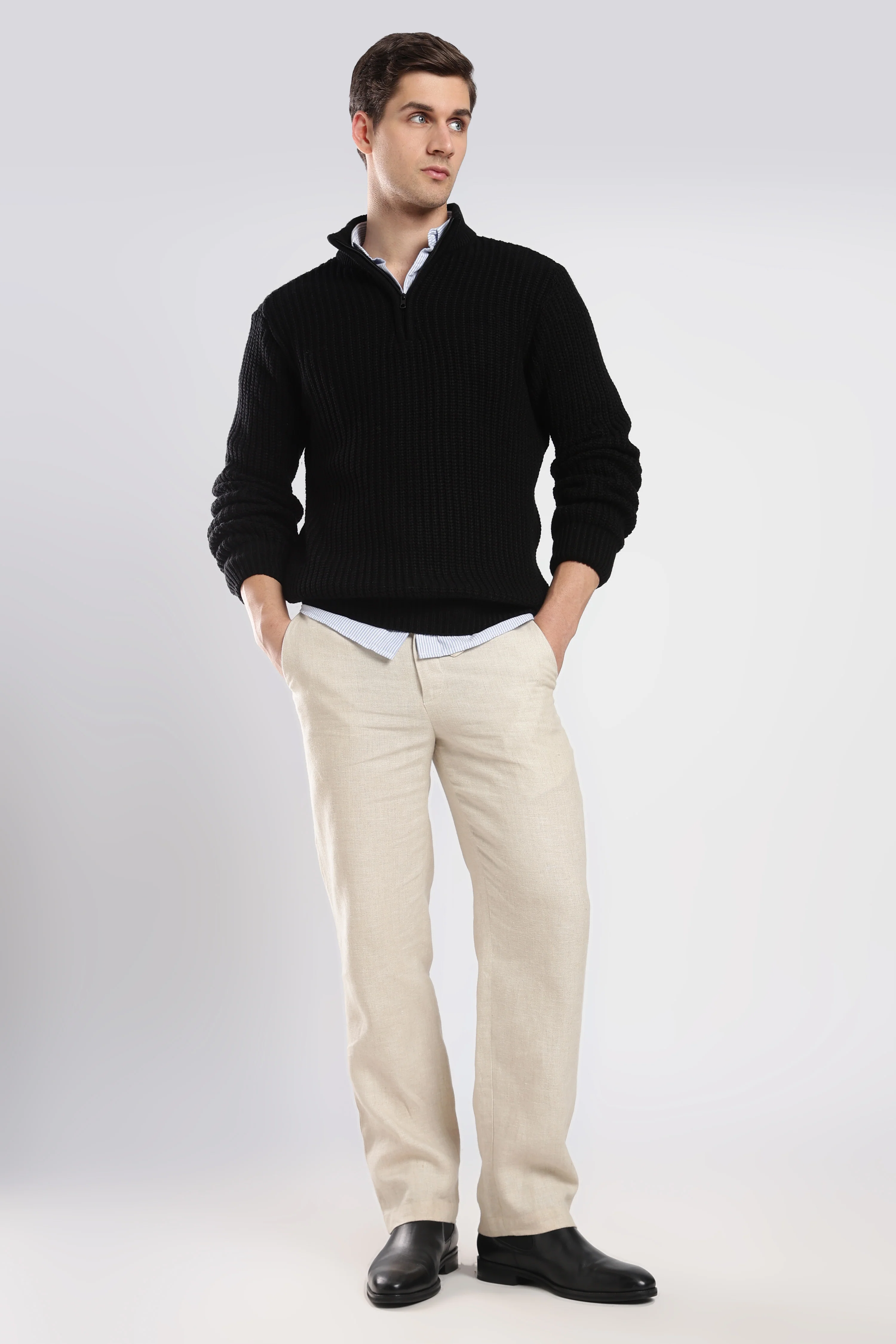 Black Quarter Zip Knitwear - Image 8