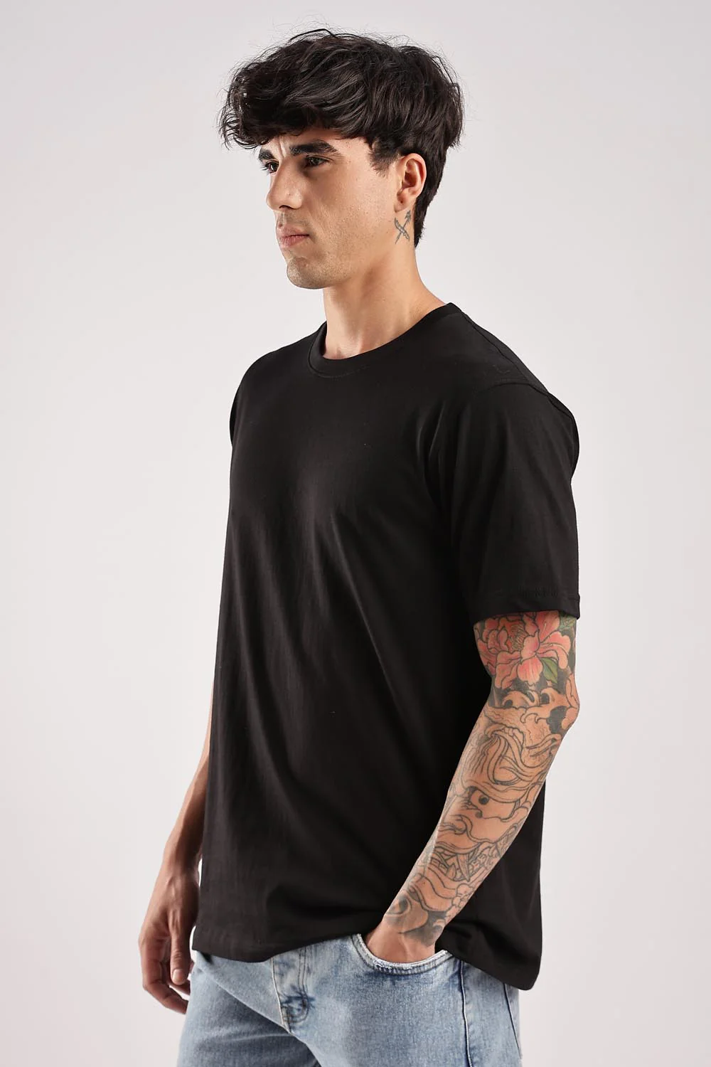 Black 100% Cotton Tshirt - Image 5