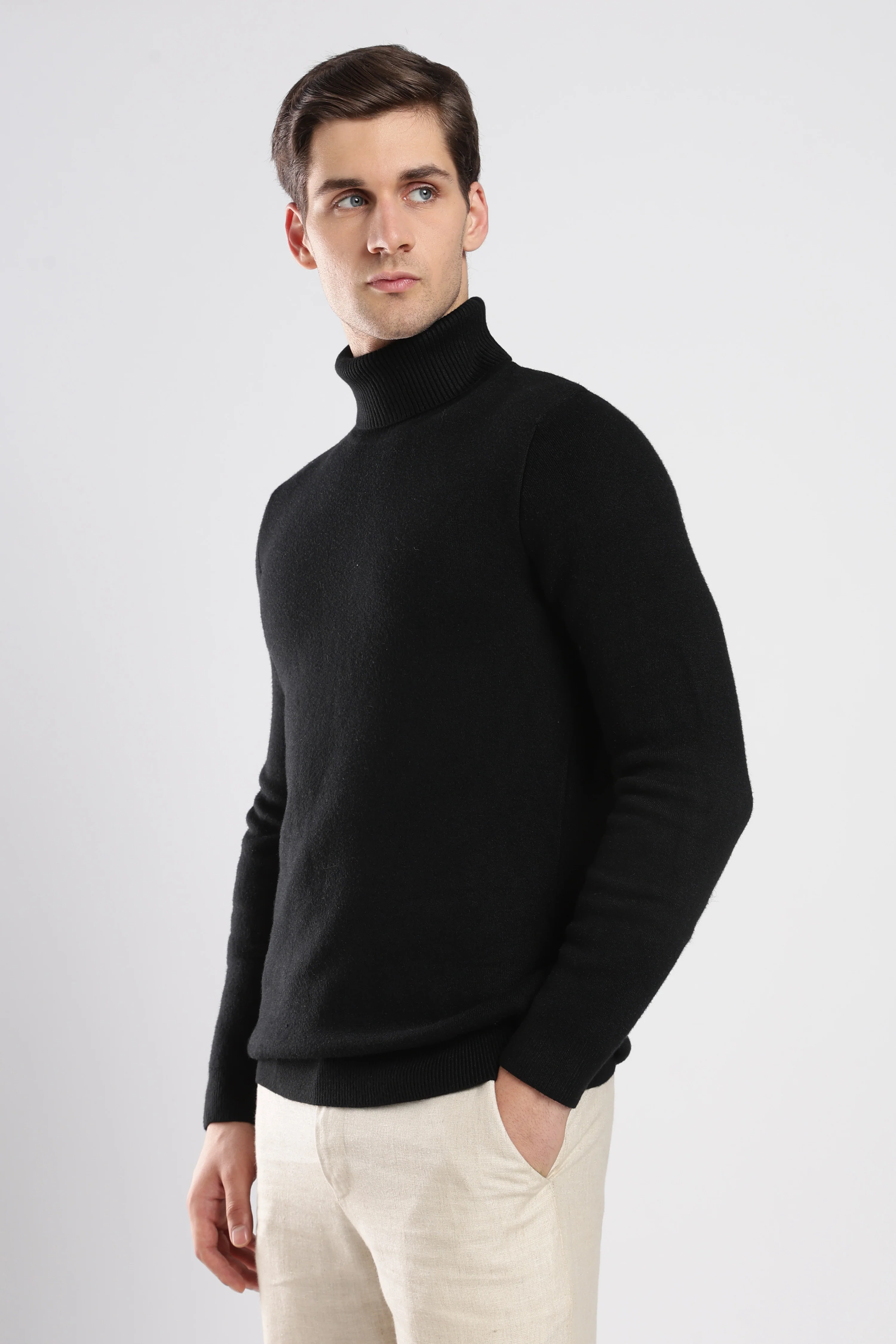 Black Feathersoft Turtleneck - Image 3