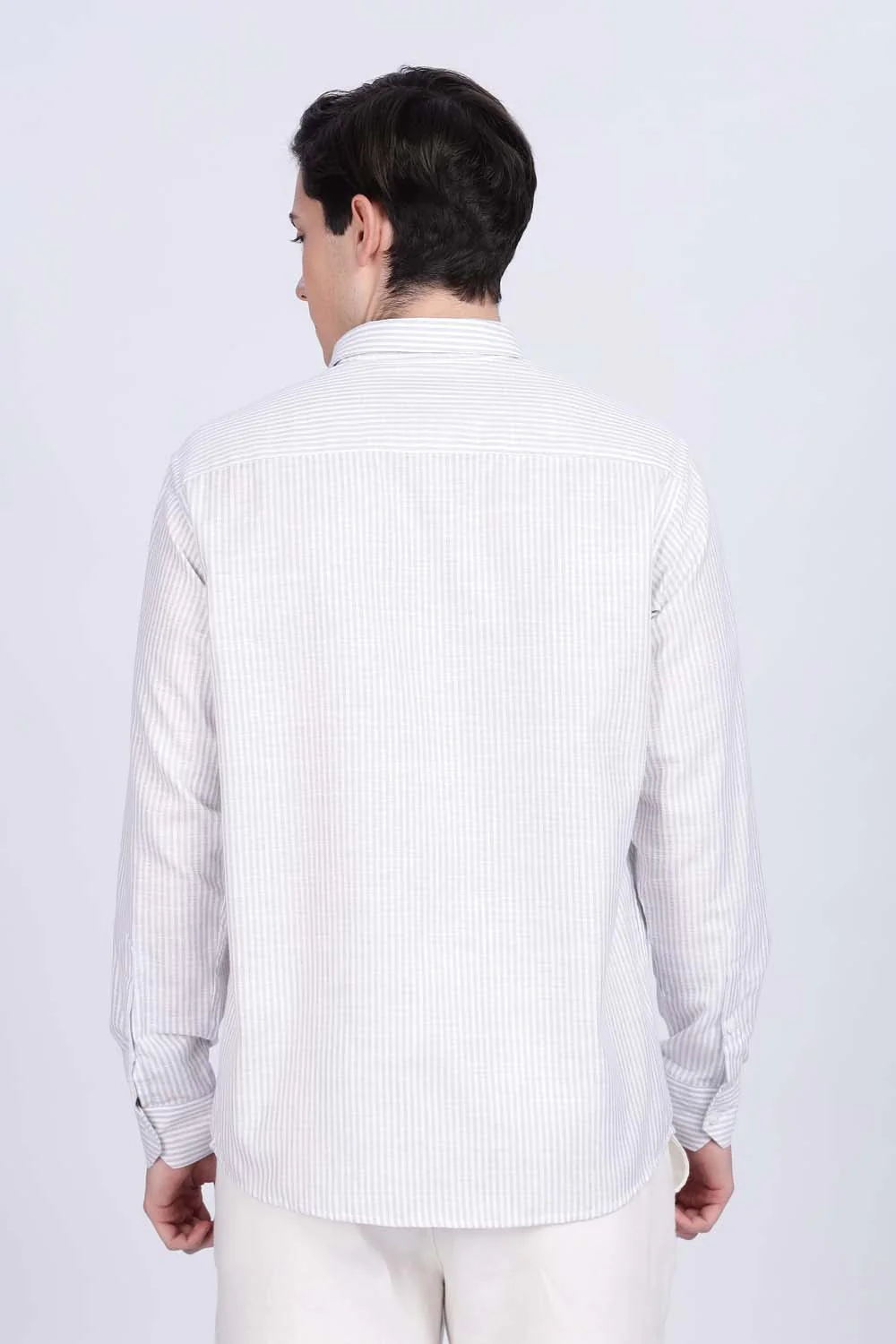 Light Grey striped shirt - Image 4