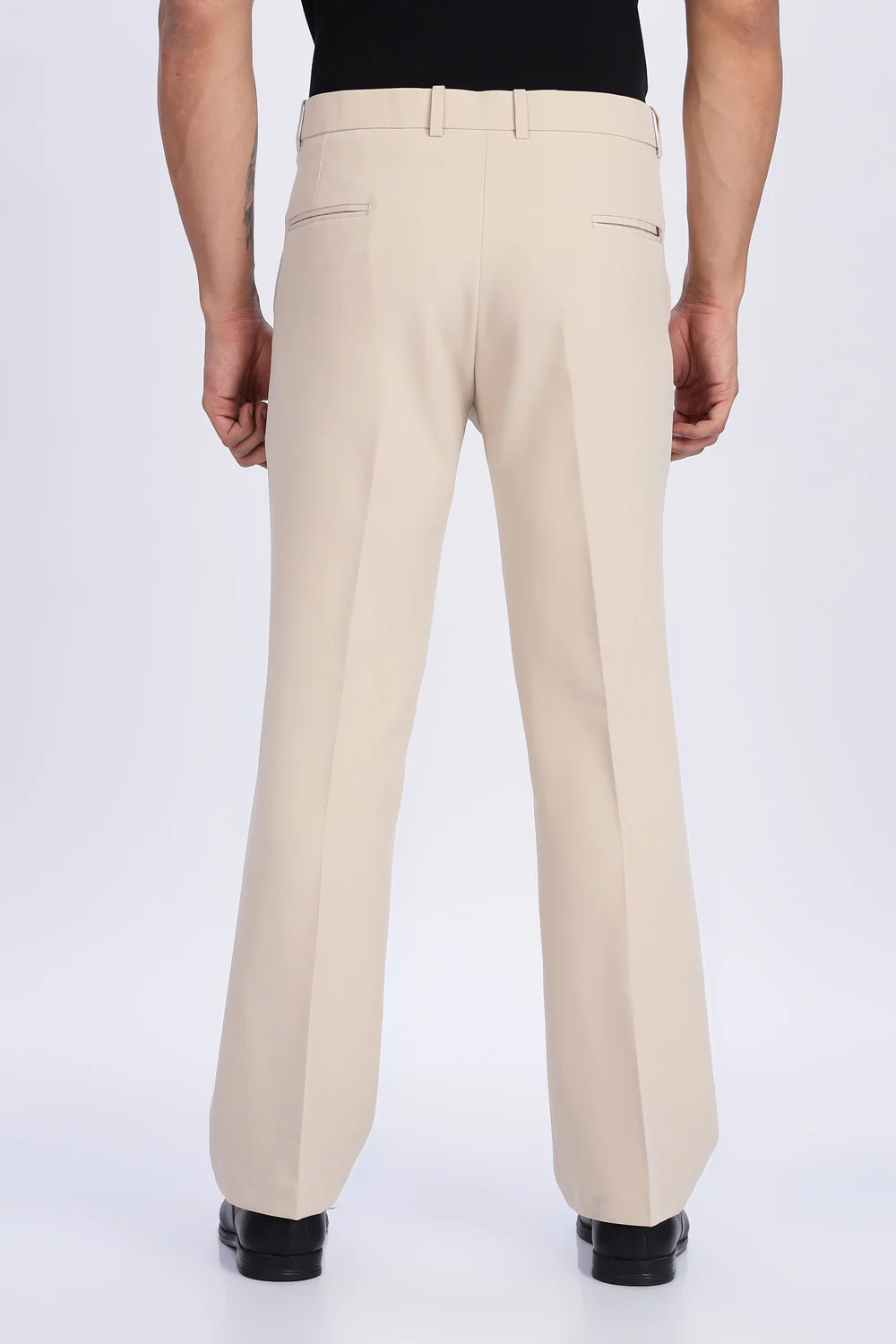 Boot Cut Beige Trousers - Image 3