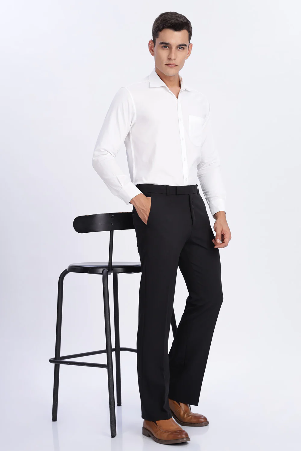 Boot Cut Black Trousers - Image 5