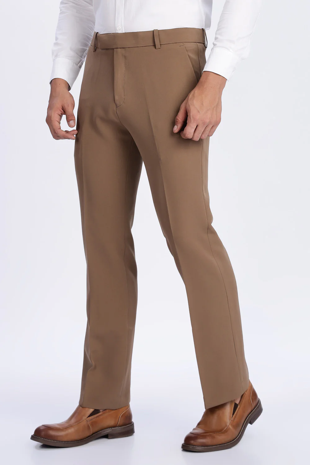 Boot Cut Cream Trousers - Image 3