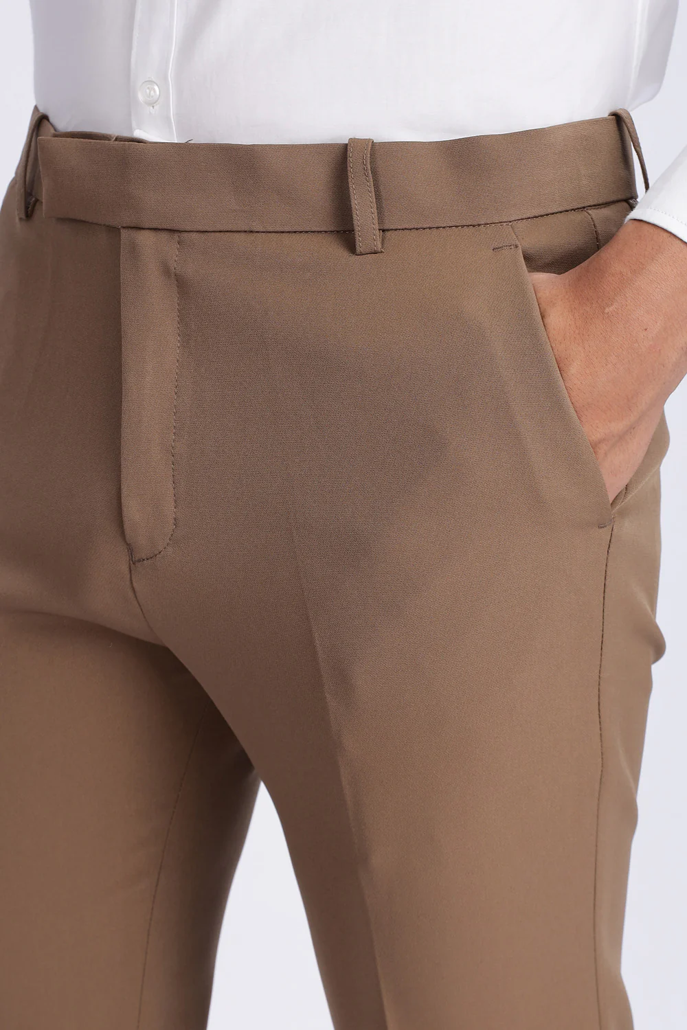 Boot Cut Cream Trousers - Image 5