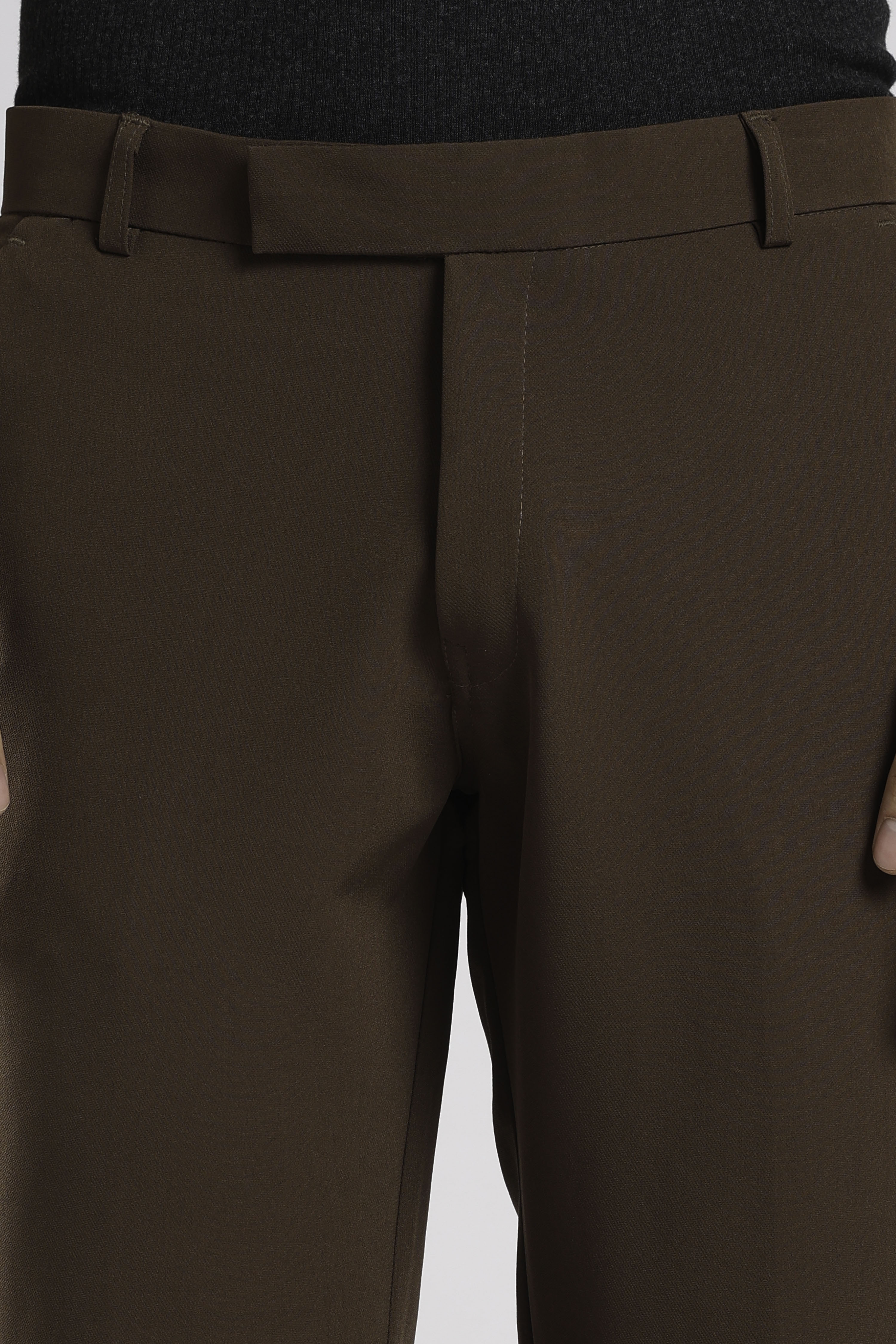 Boot Cut Brown Trousers - Image 3