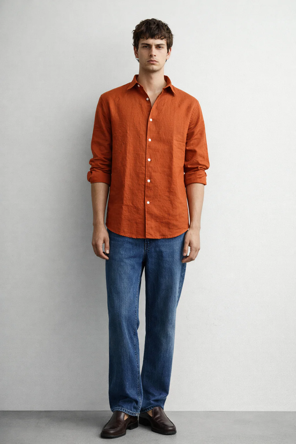 Brick Linen Blend Shirt - Image 2
