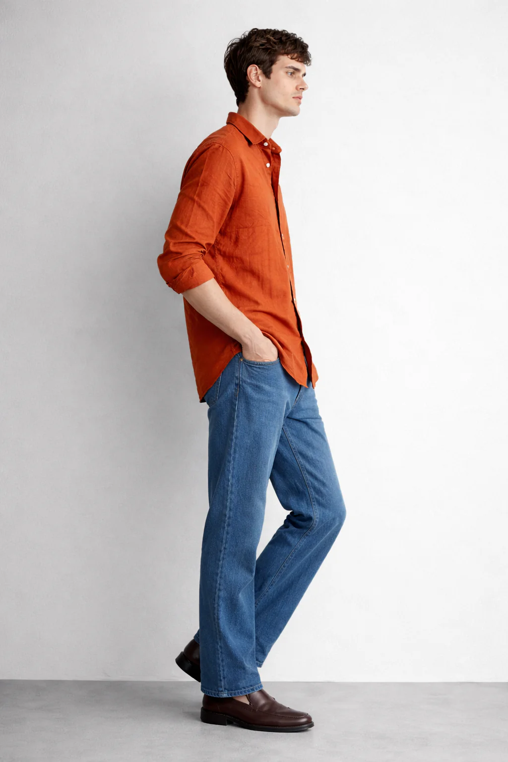Brick Linen Blend Shirt - Image 3