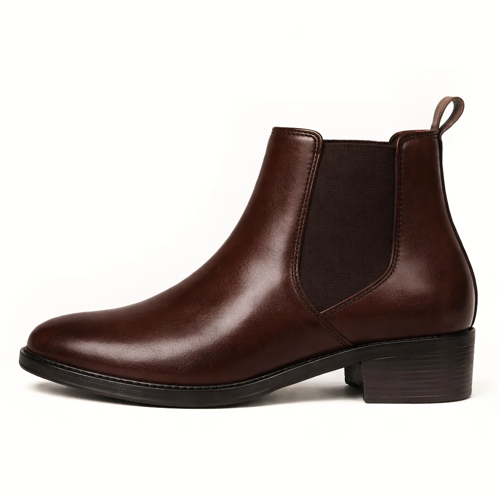 Brown Leather Chelsea Boots - Image 3
