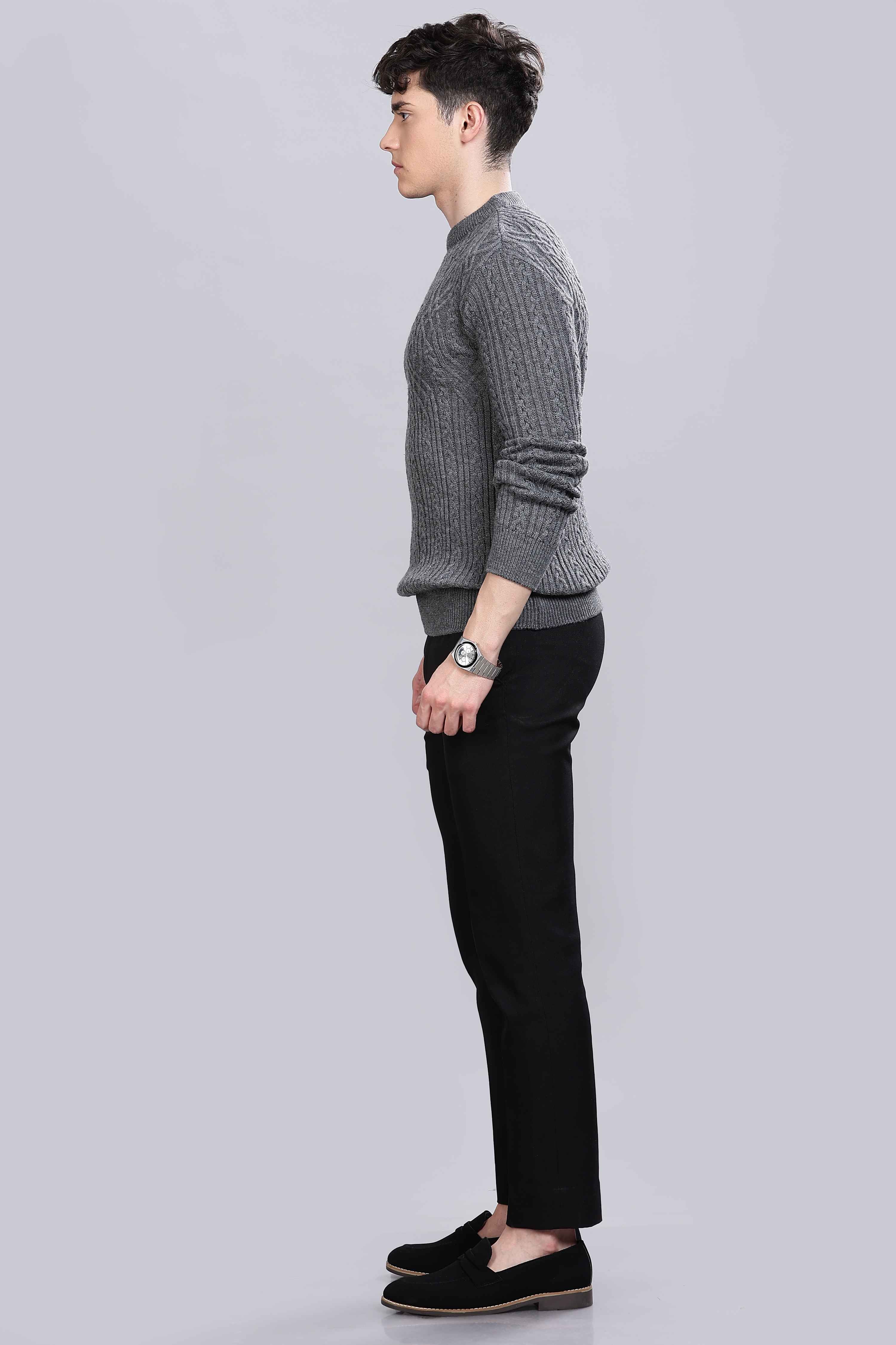 Textured Grey Sweatshirt - Image 4