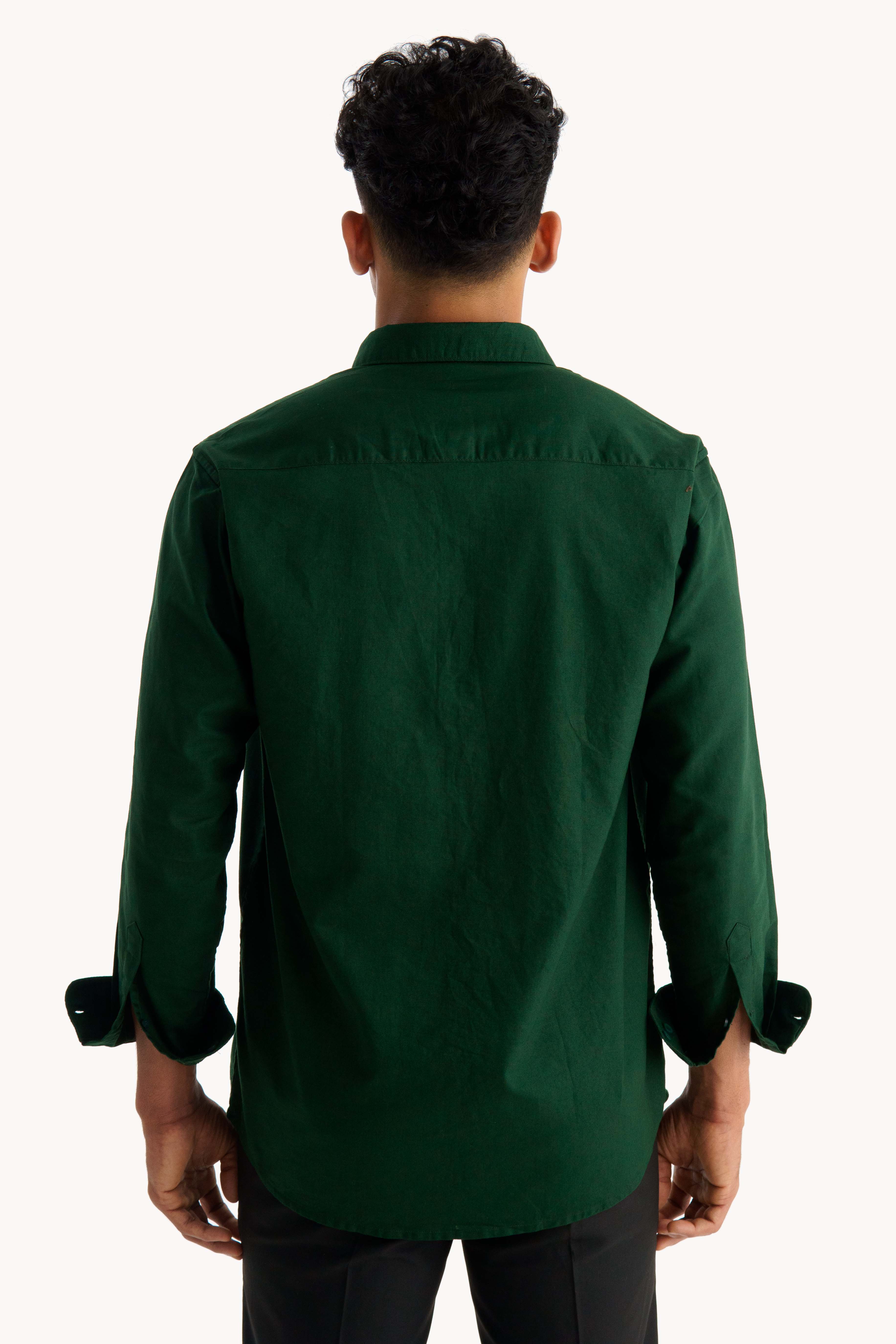 Dark Green Oxford Shirt - Image 4