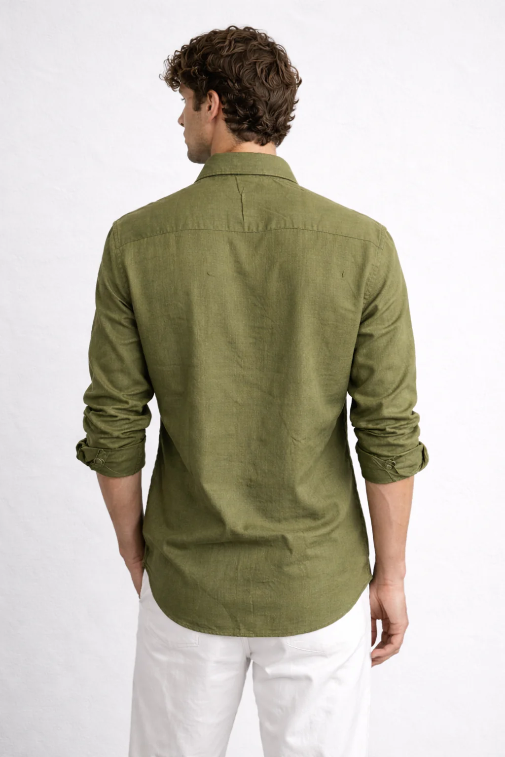 Frozen Green Linen Blend Shirt - Image 3