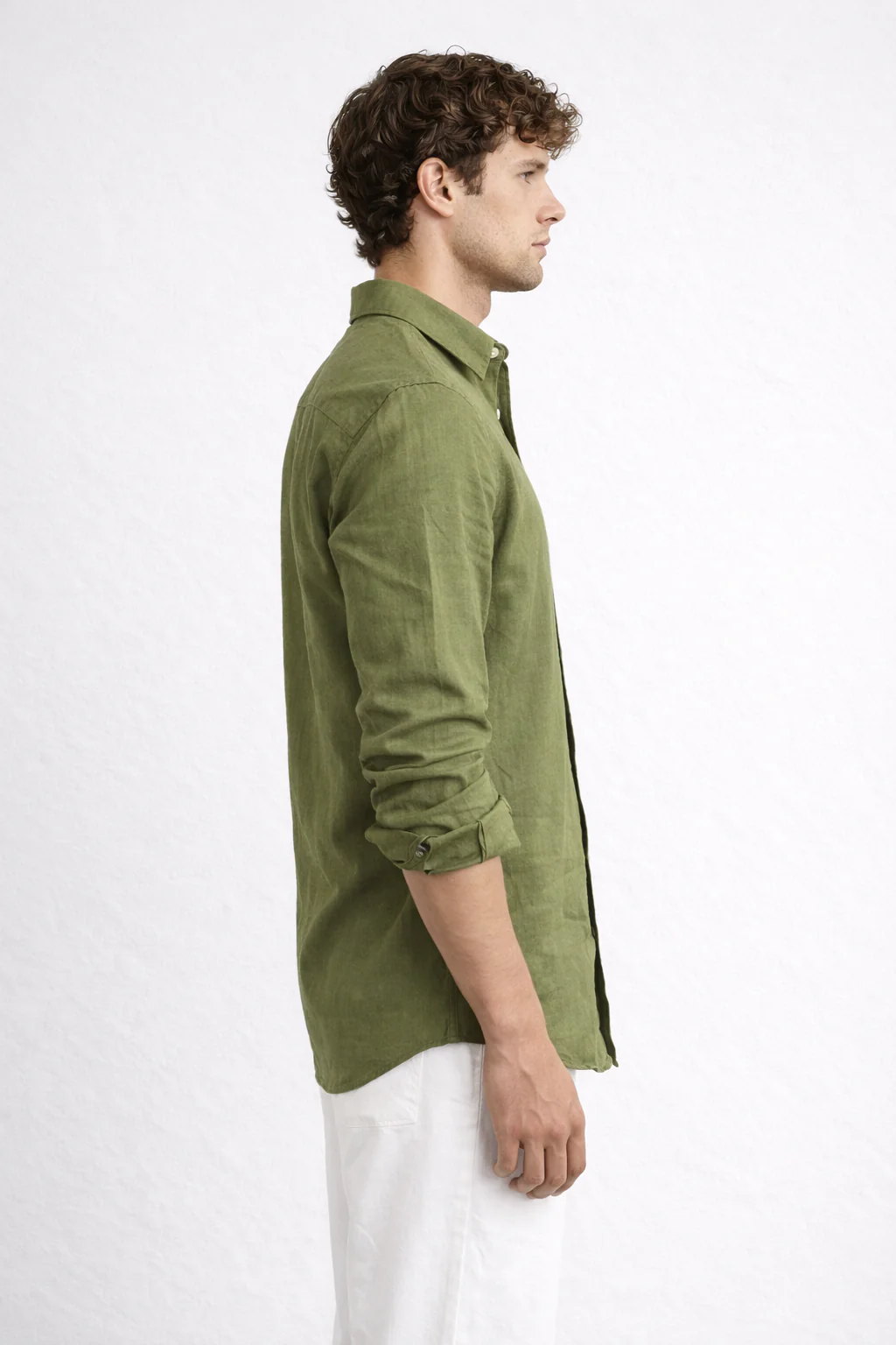 Frozen Green Linen Blend Shirt - Image 4