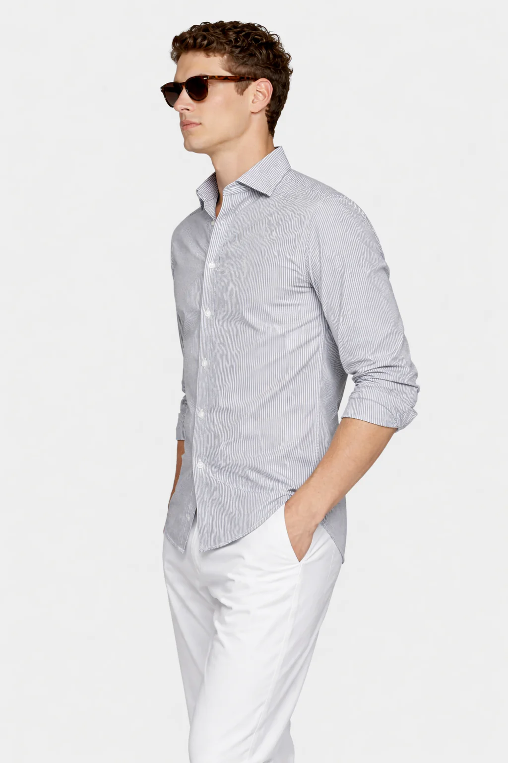 Dark Green Striped Shirt - Image 4