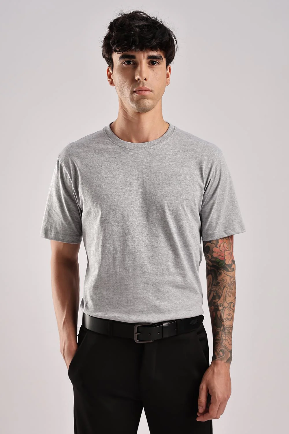 Grey 100% Cotton Tshirt - Image 4