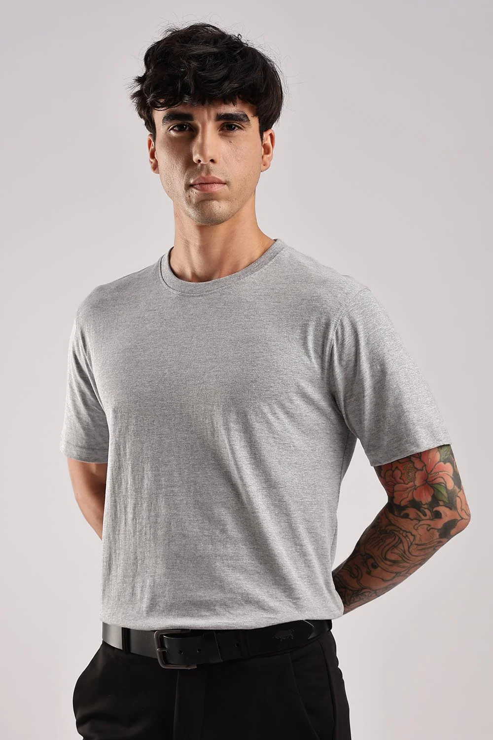 Grey 100% Cotton Tshirt - Image 7