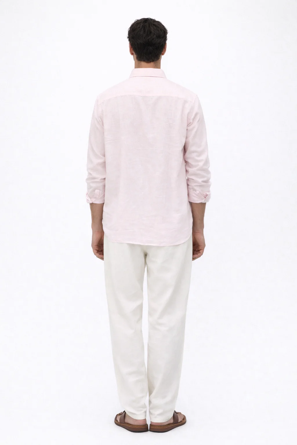 Light Pink Linen Blend Shirt - Image 4