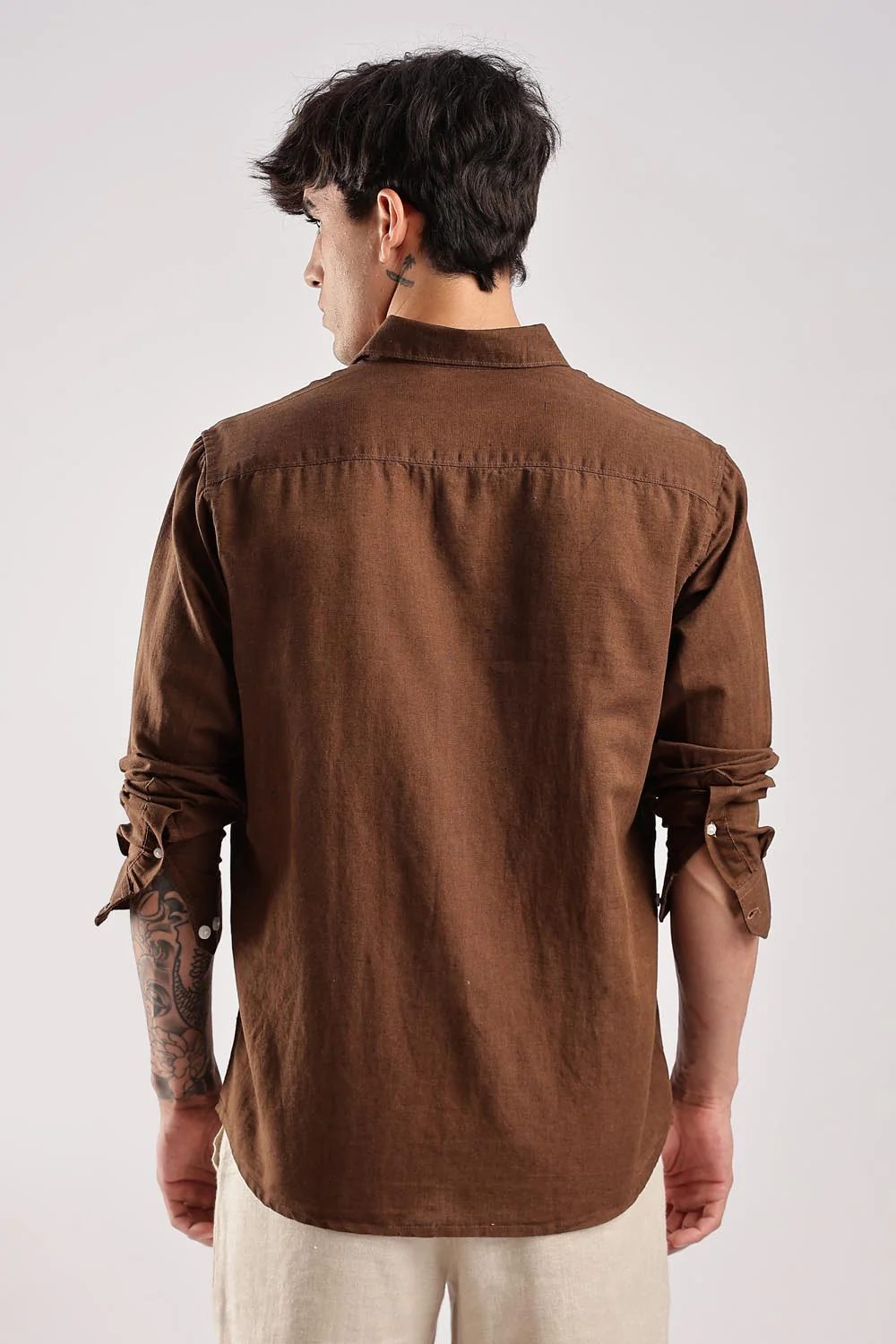 Regular Fit Brown Shirt - Image 3