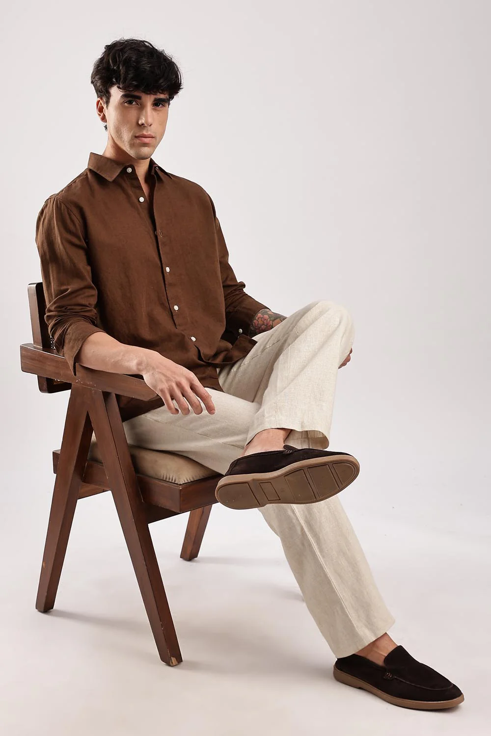 Regular Fit Brown Shirt - Image 9