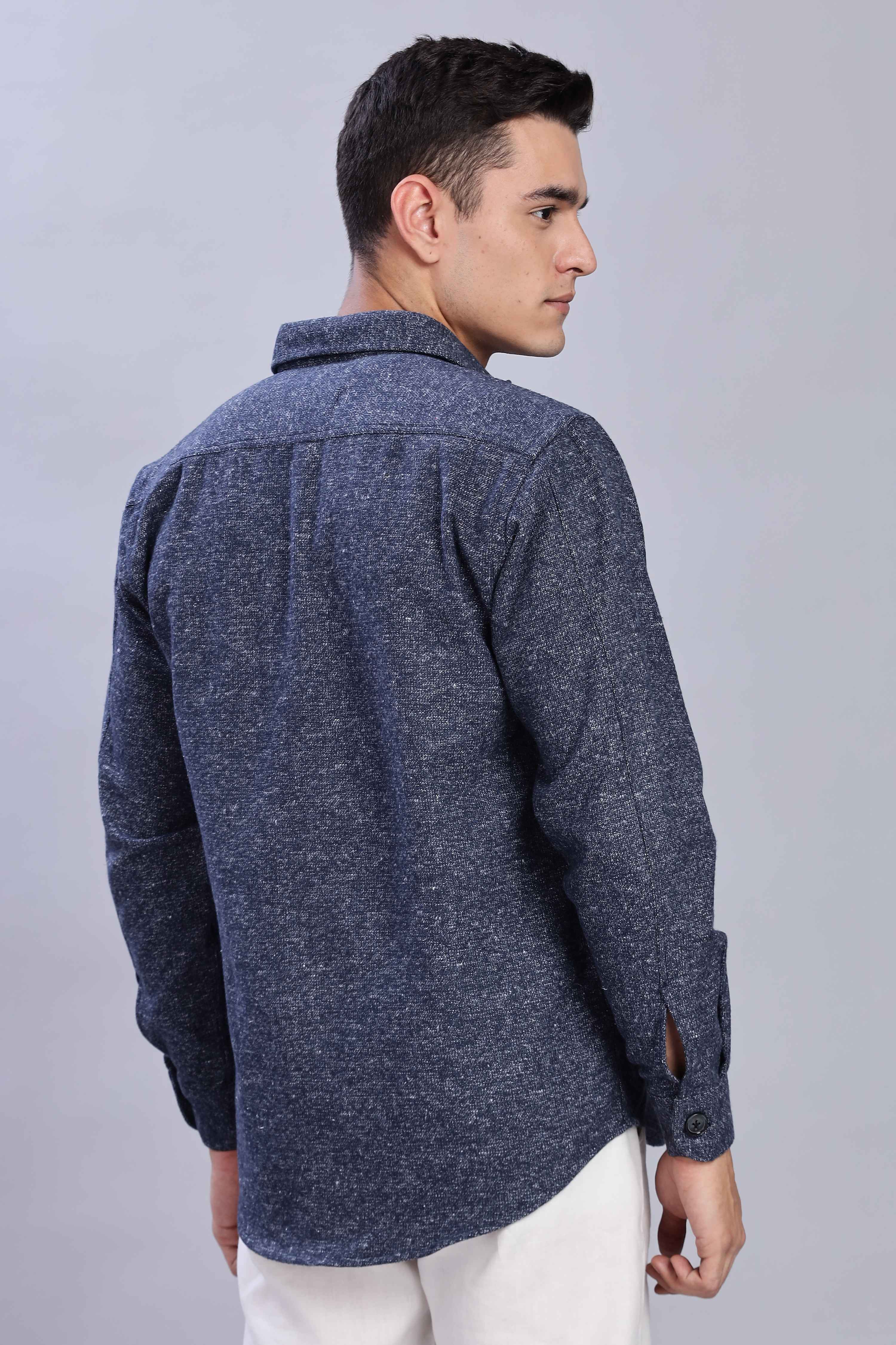 Midnight Blue Overshirt - Image 4