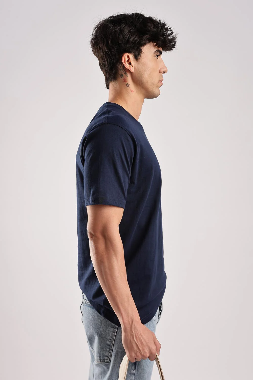 Navy Blue 100% Cotton Tshirt - Image 7