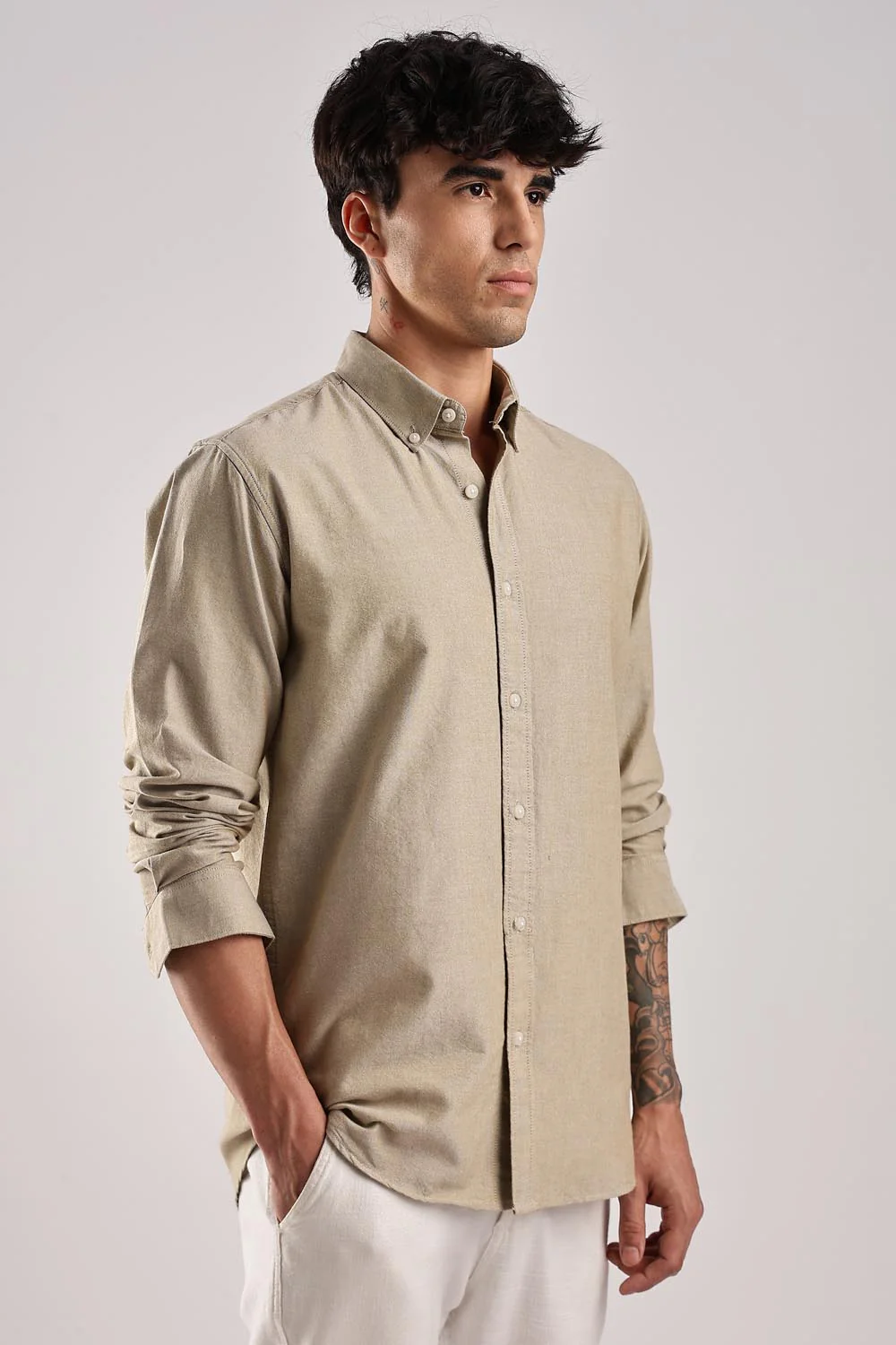 Oxford Cream Shirt - Image 5