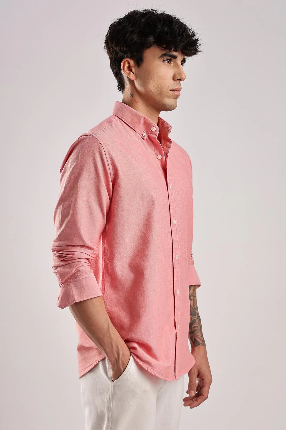 Oxford Hazel Pink Shirt - Image 3