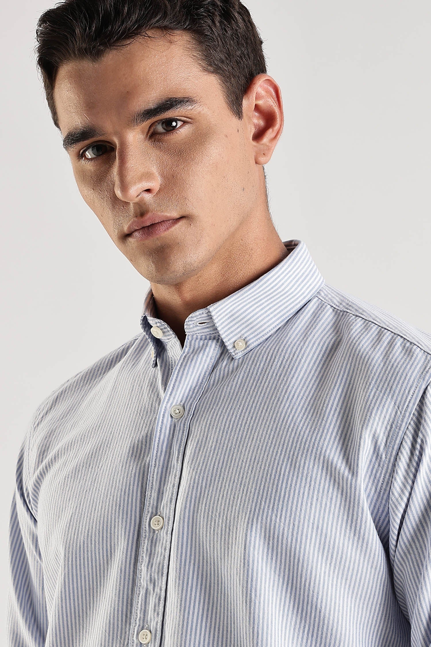 Oxford Skyblue Stripe Shirt - Image 3