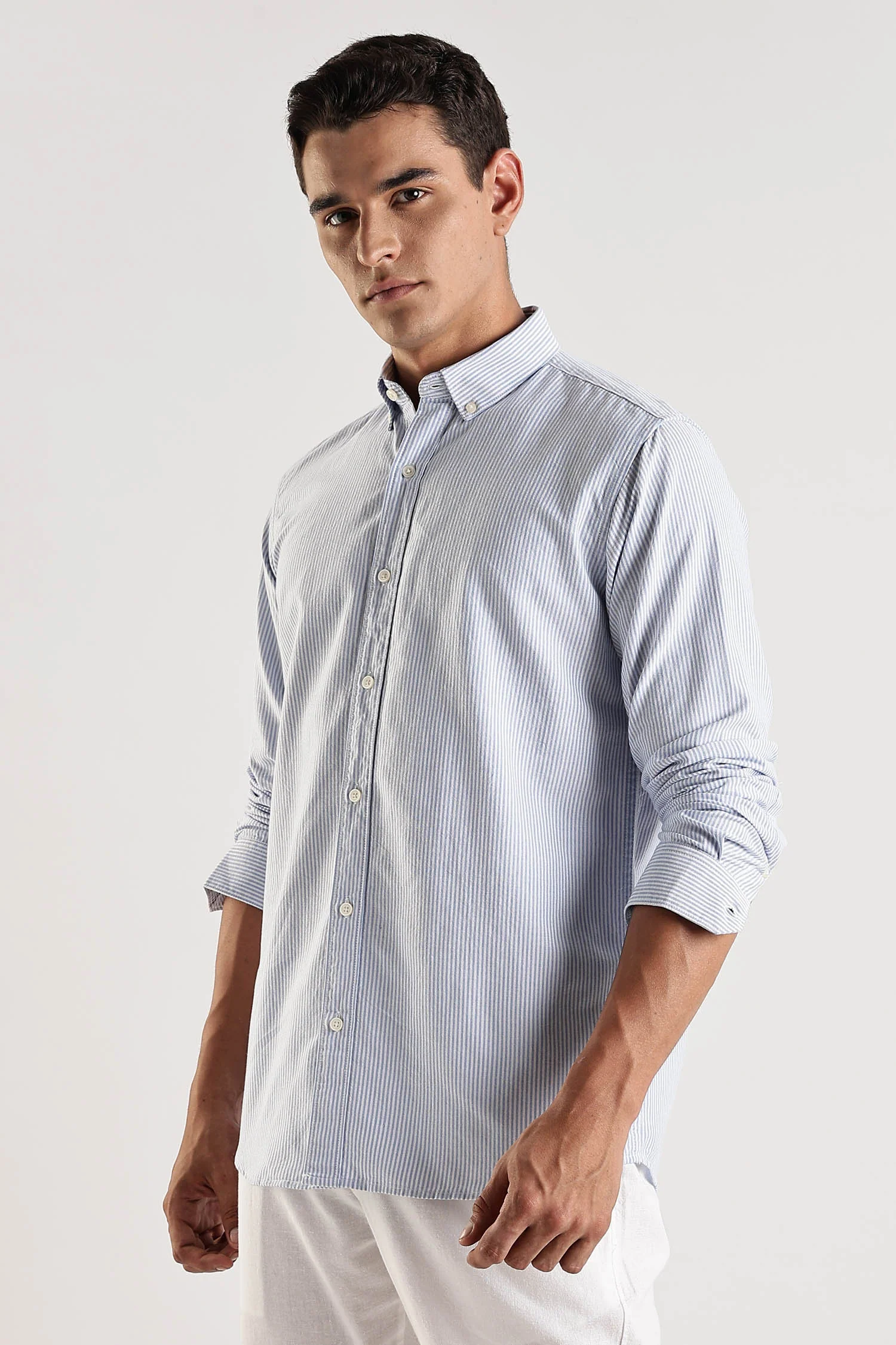 Oxford Skyblue Stripe Shirt - Image 4