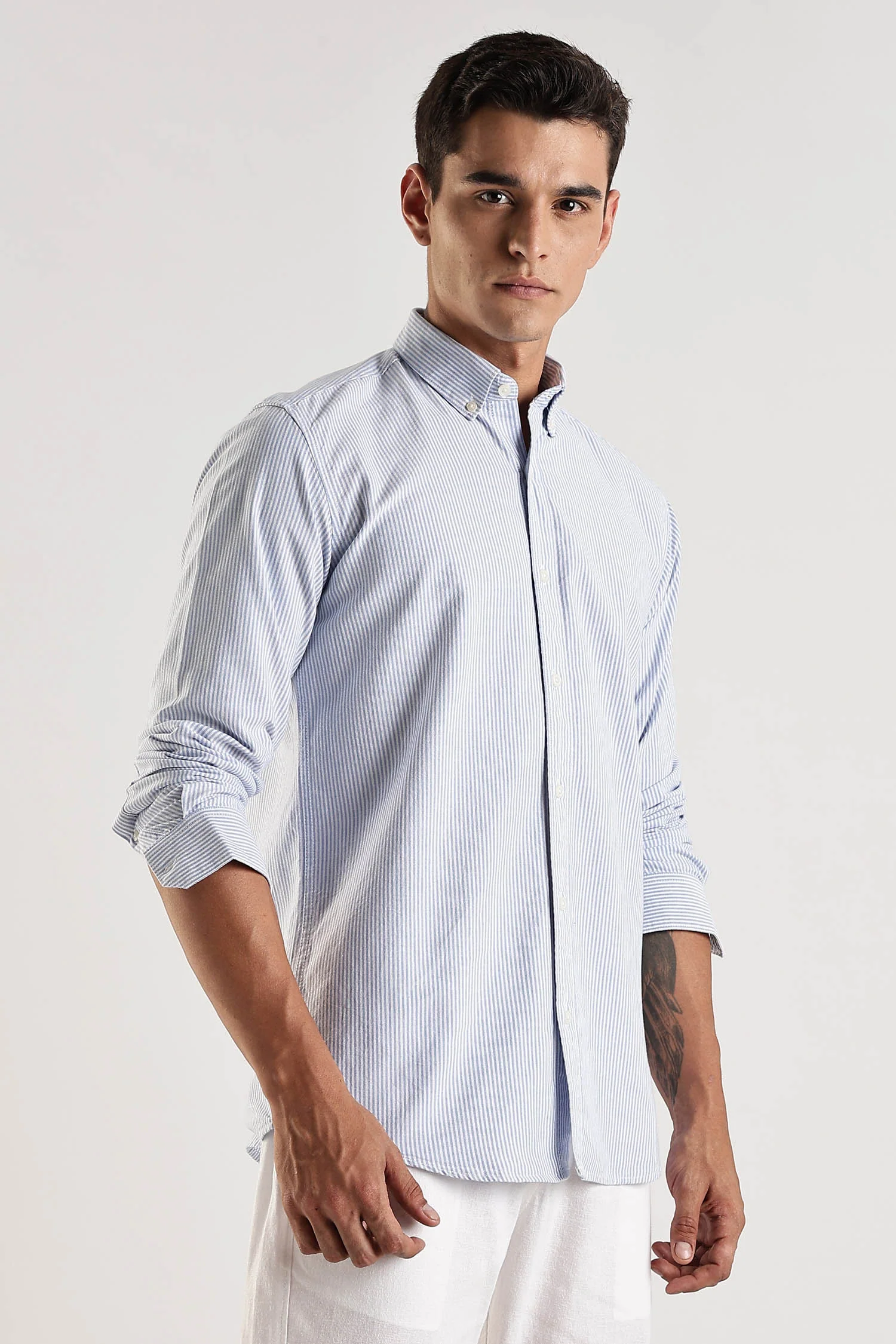 Oxford Skyblue Stripe Shirt - Image 5