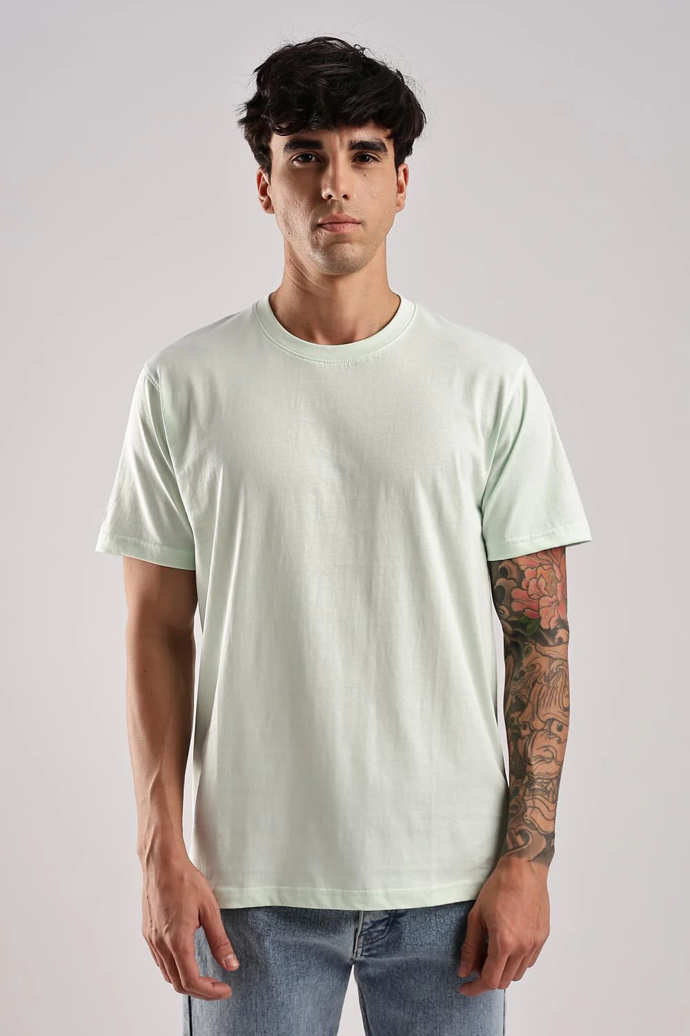 Pale Green 100% Cotton Tshirt - Image 5