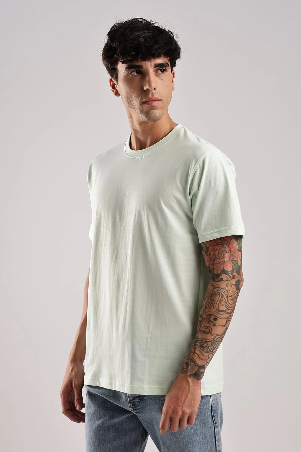 Pale Green 100% Cotton Tshirt - Image 6
