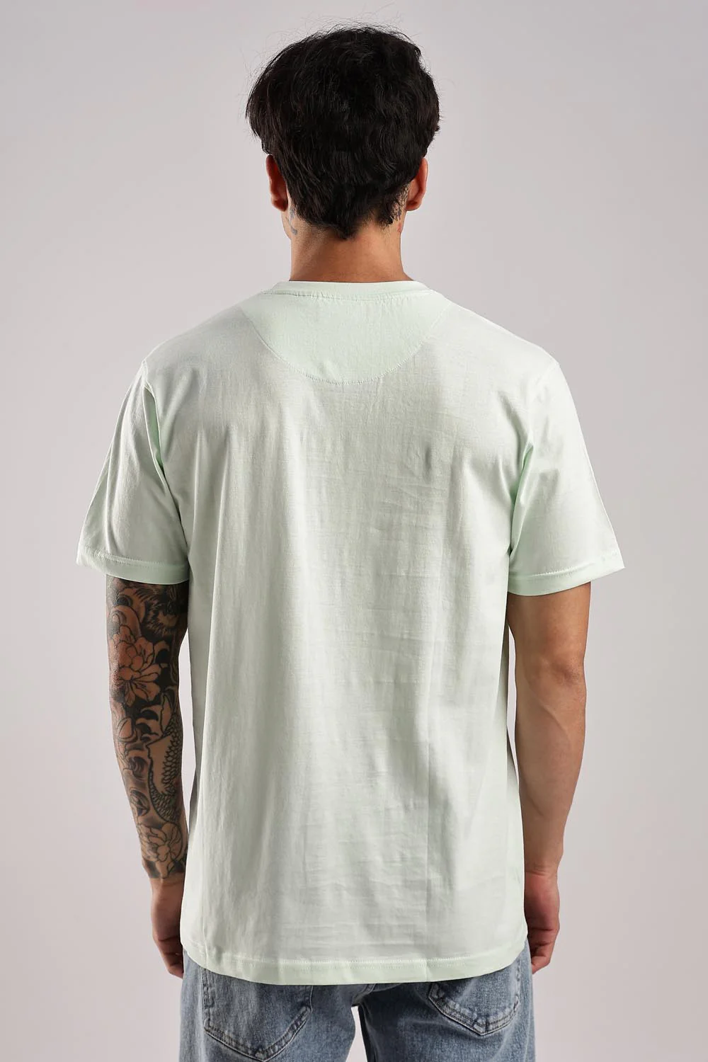 Pale Green 100% Cotton Tshirt - Image 7