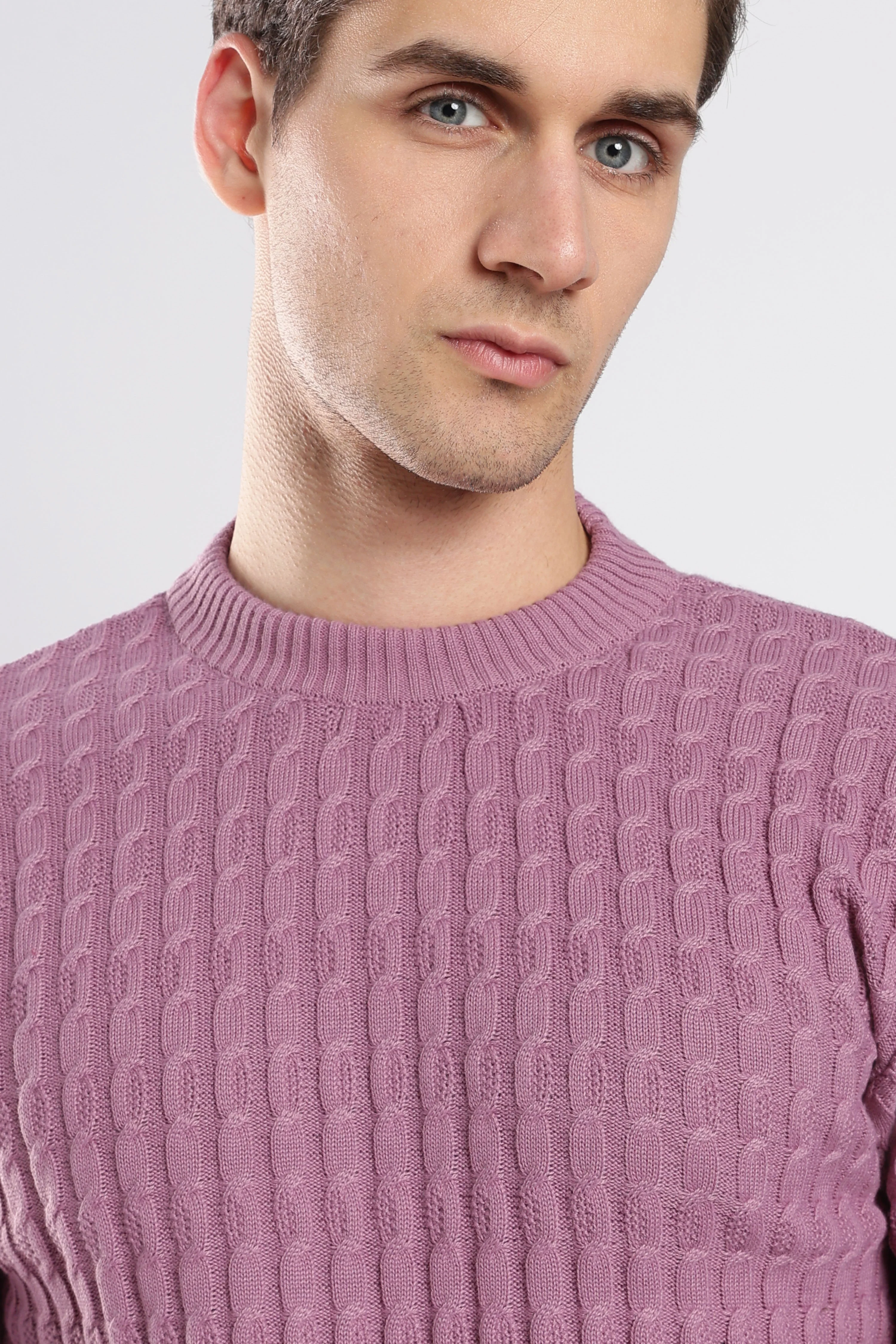 Purple Cable Knit Sweater - Image 5
