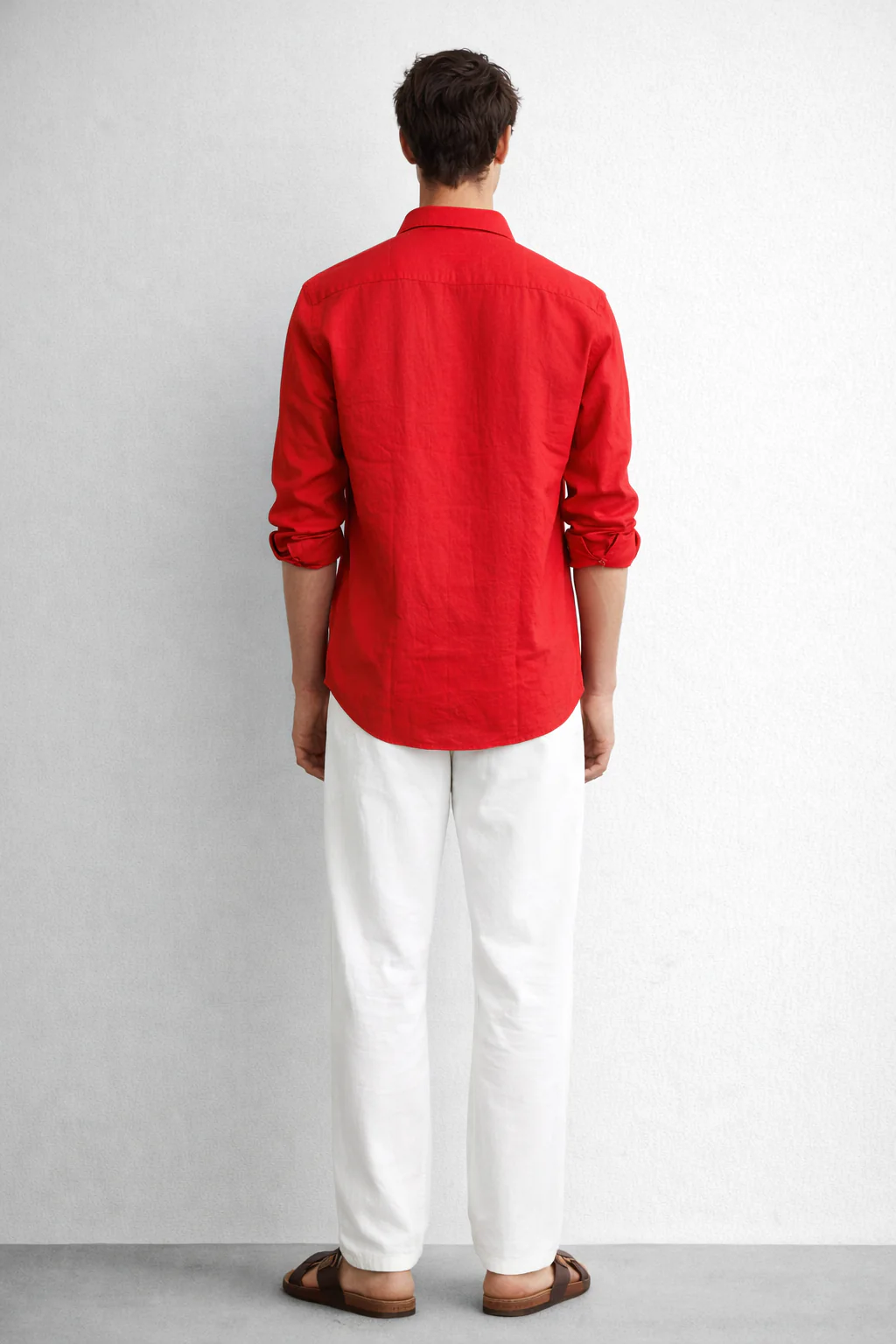 Red Linen Blend Shirt - Image 4