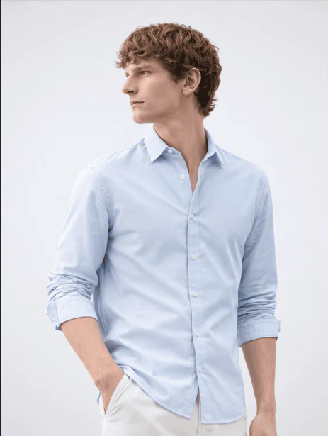 Regular Fit Blue Shirt - Image 3