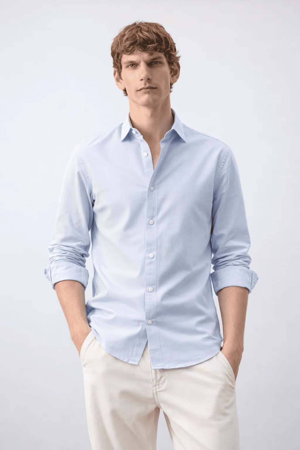 Regular Fit Blue Shirt - Image 4