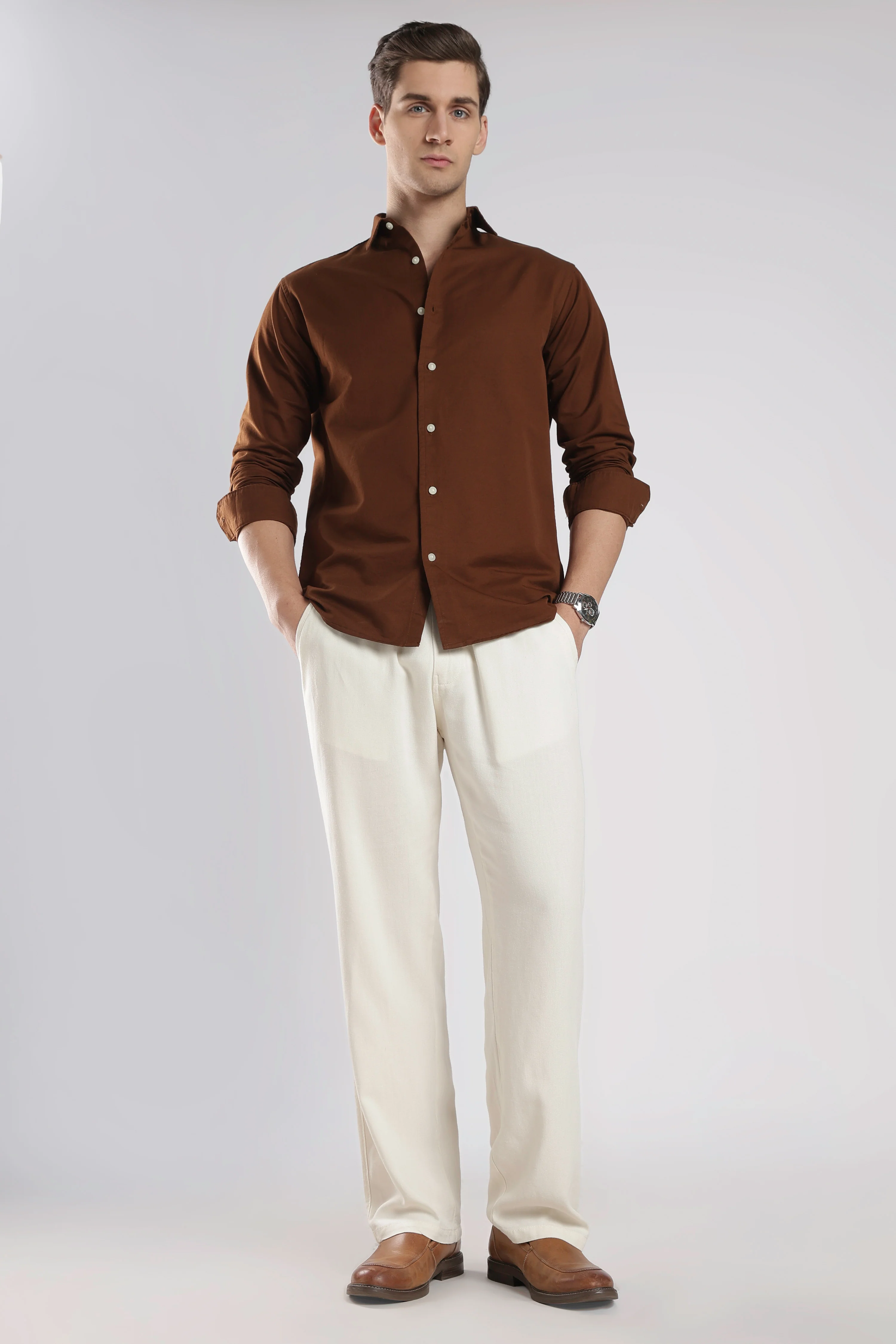 Relaxed Linen Pants Off white - Image 5