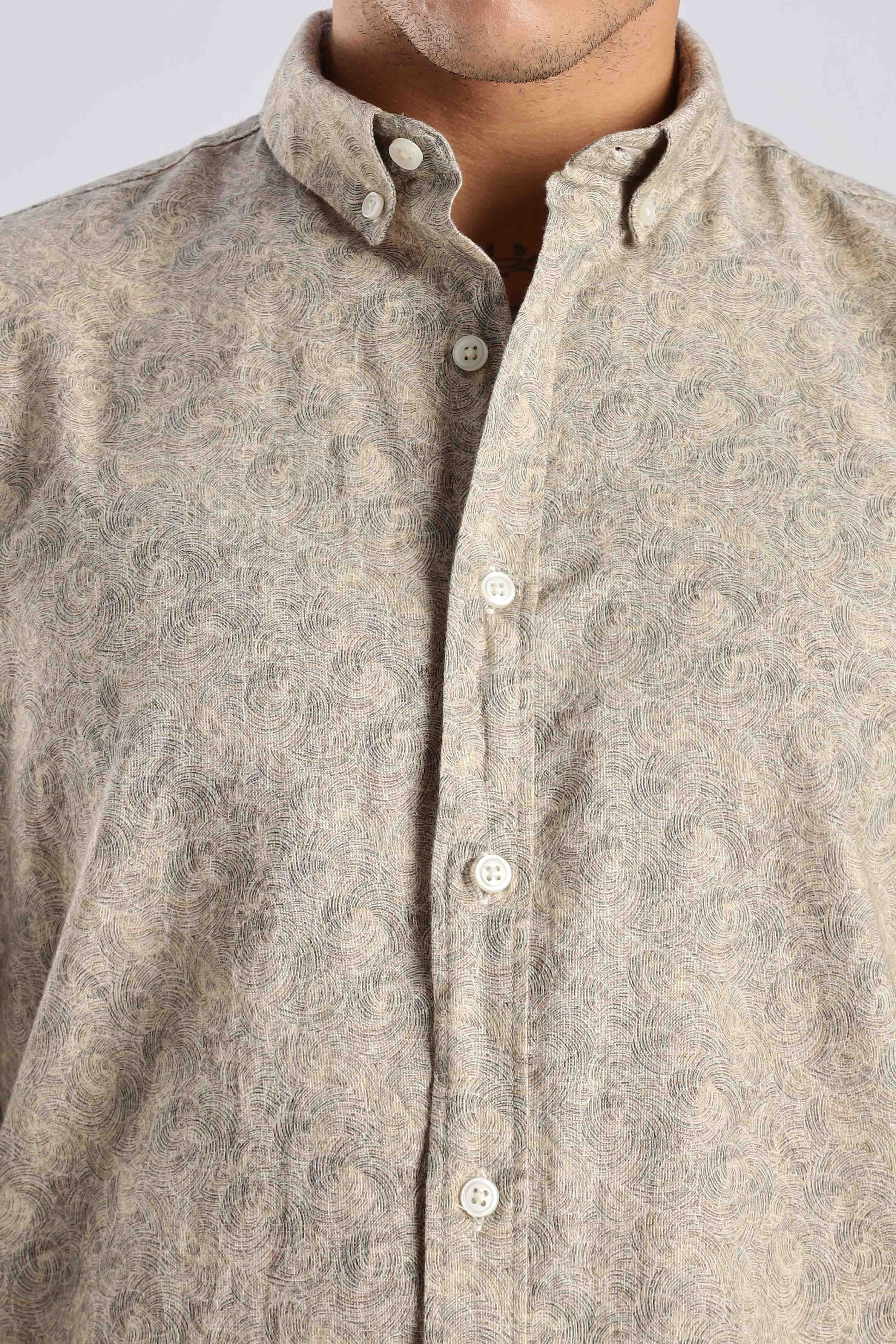 Sage Green Linen Blend Shirt - Image 4