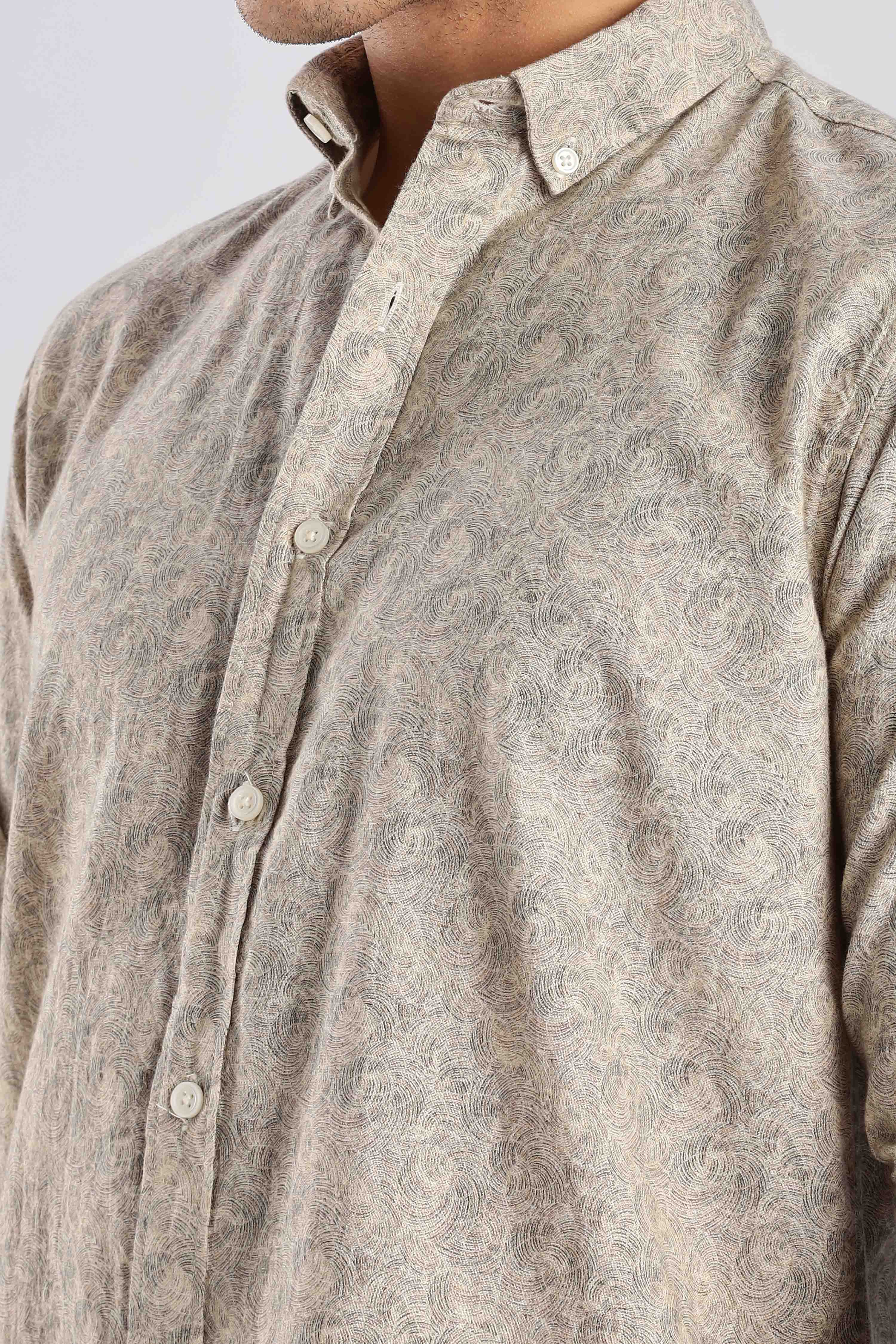 Sage Green Linen Blend Shirt - Image 5
