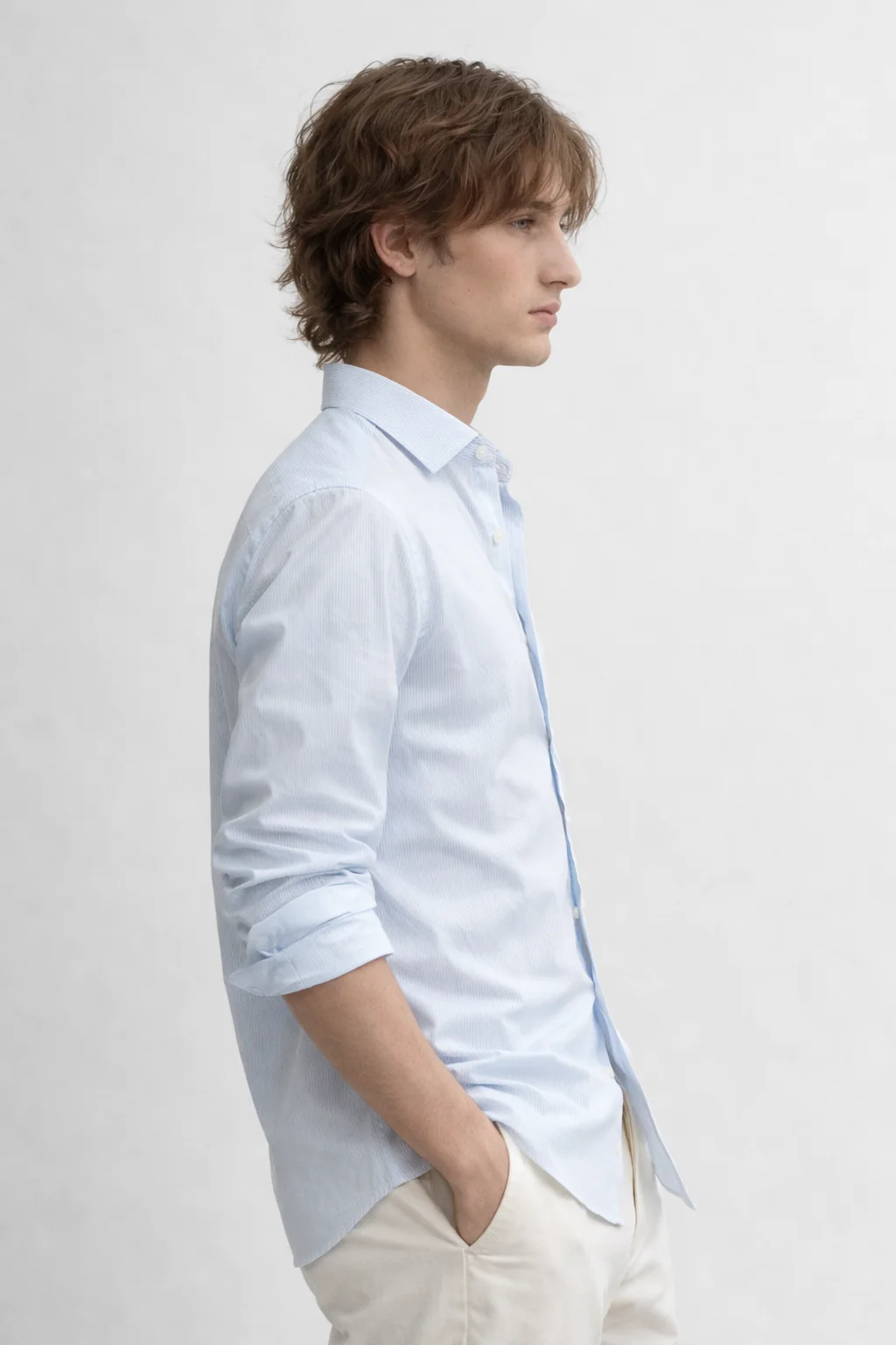 Sky Blue Striped Shirt - Image 5