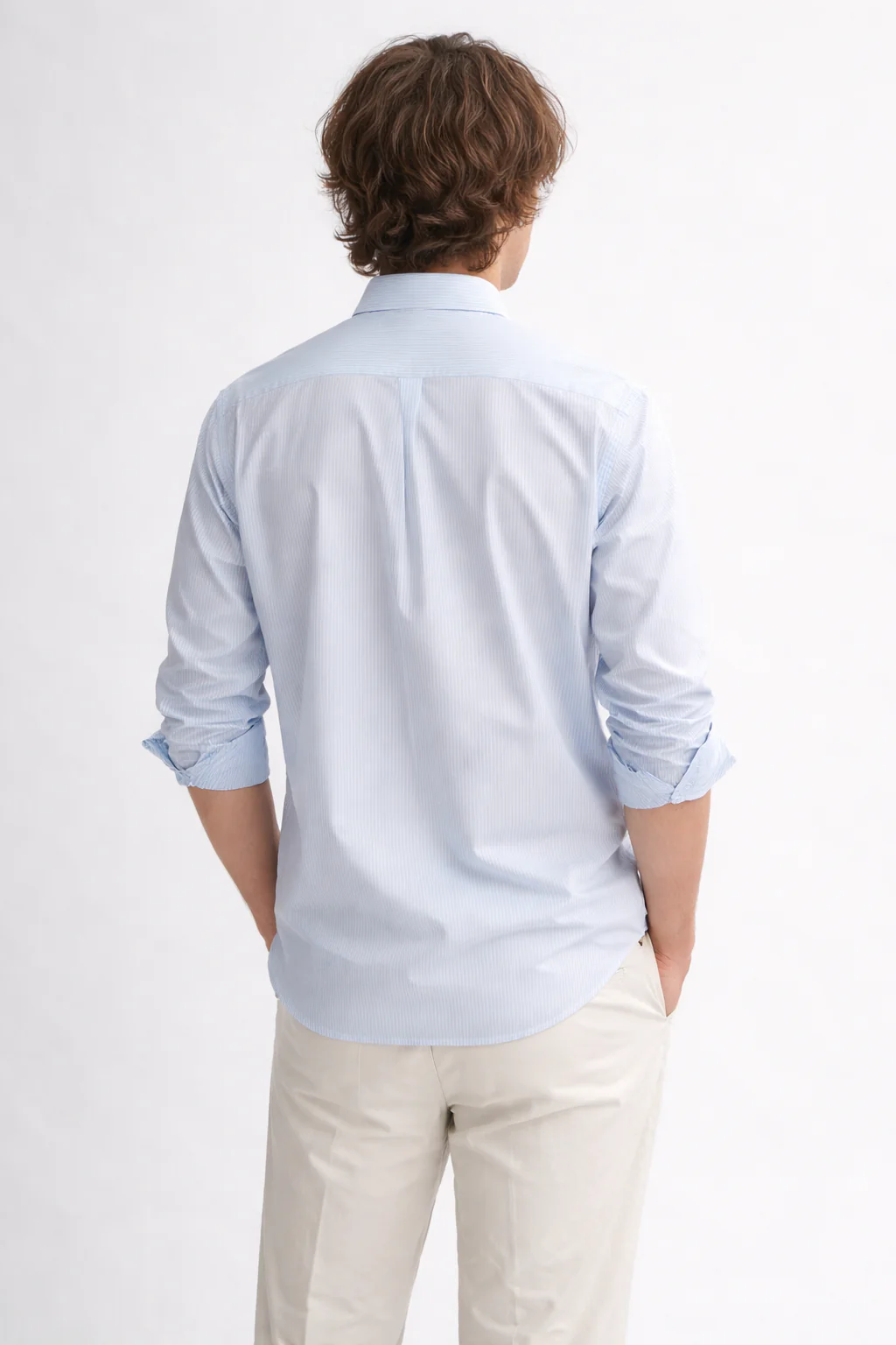 Sky Blue Striped Shirt - Image 7